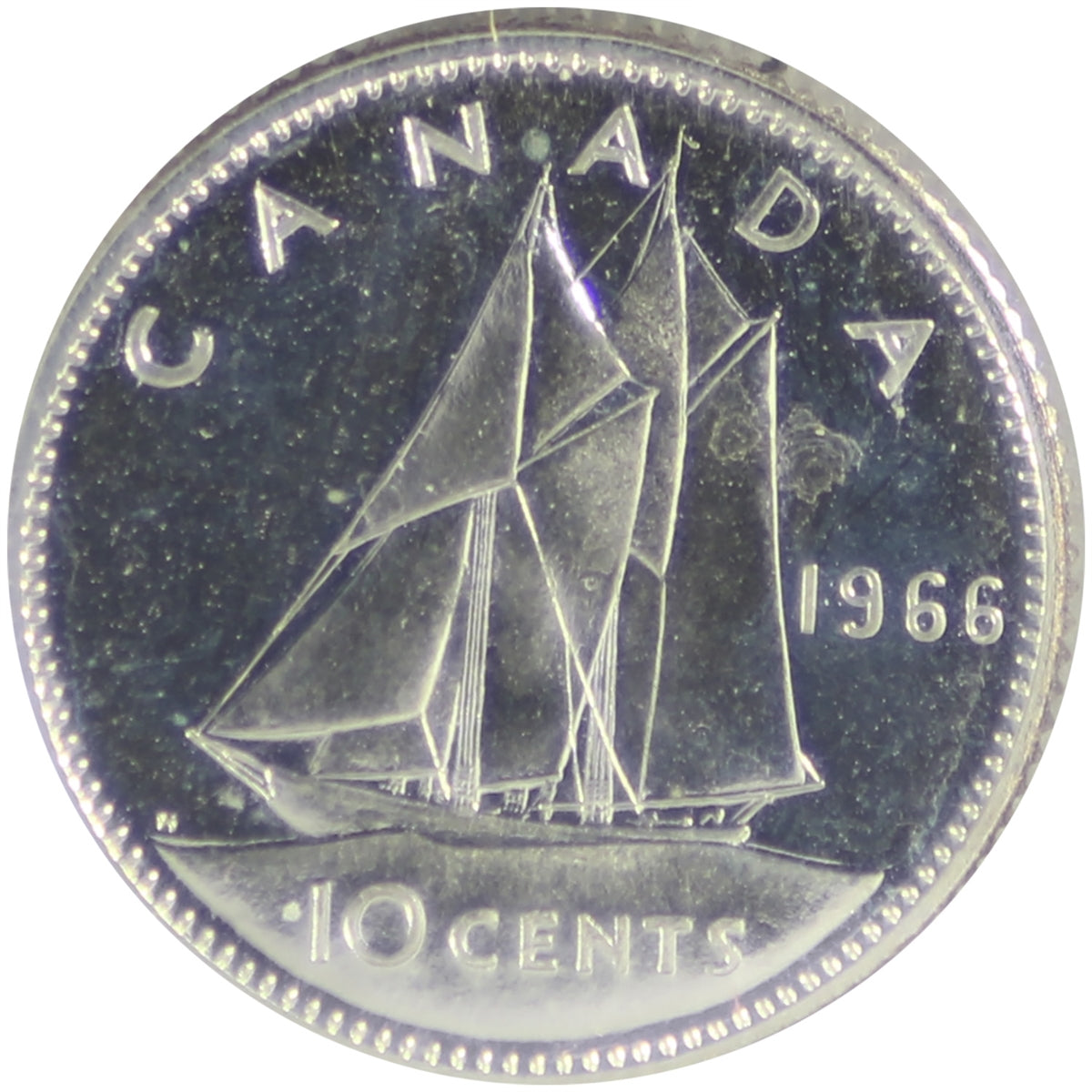 1966 Canada 10-cents ICCS Certified PL64 Heavy Cameo