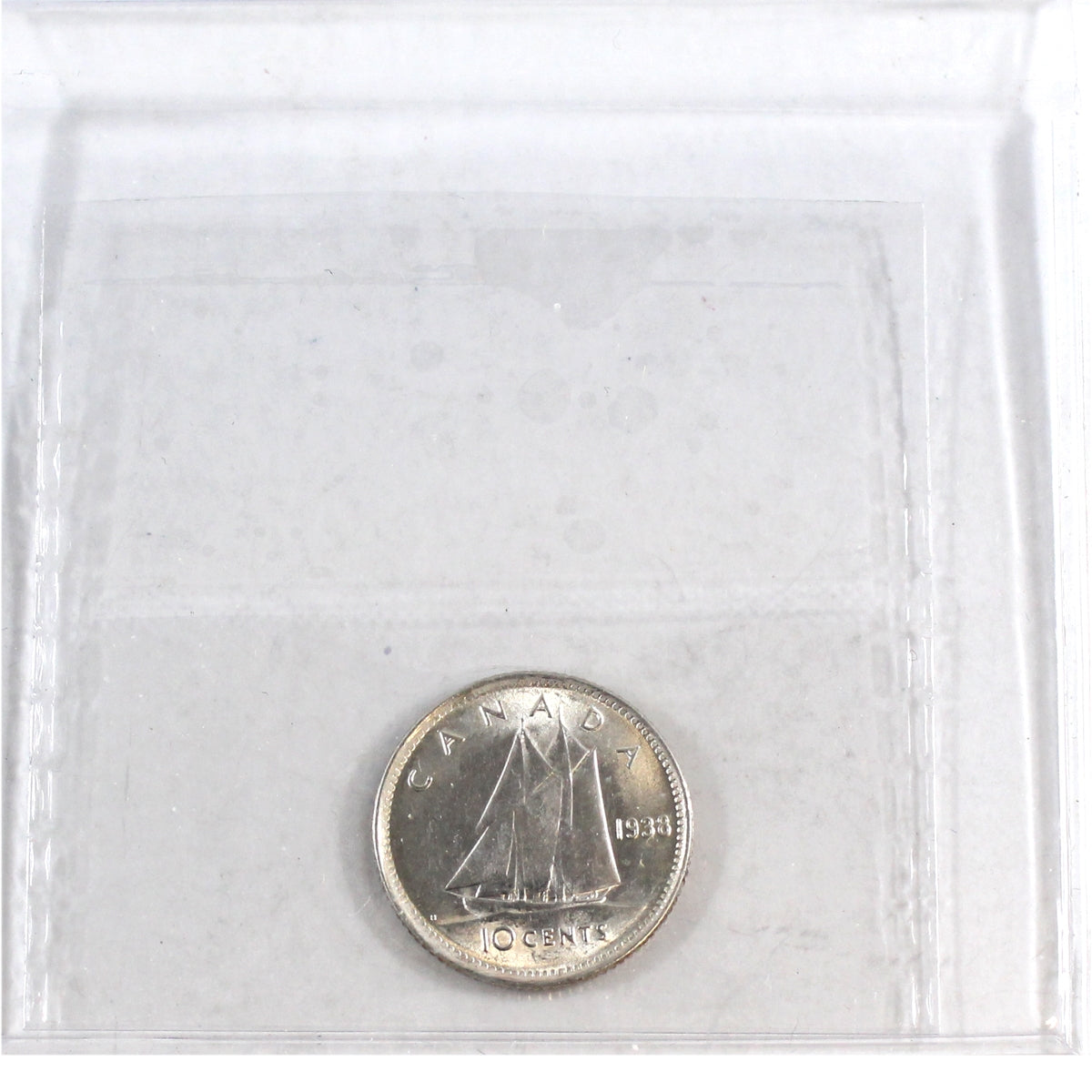 1938 Canada 10-cents ICCS Certified AU-58