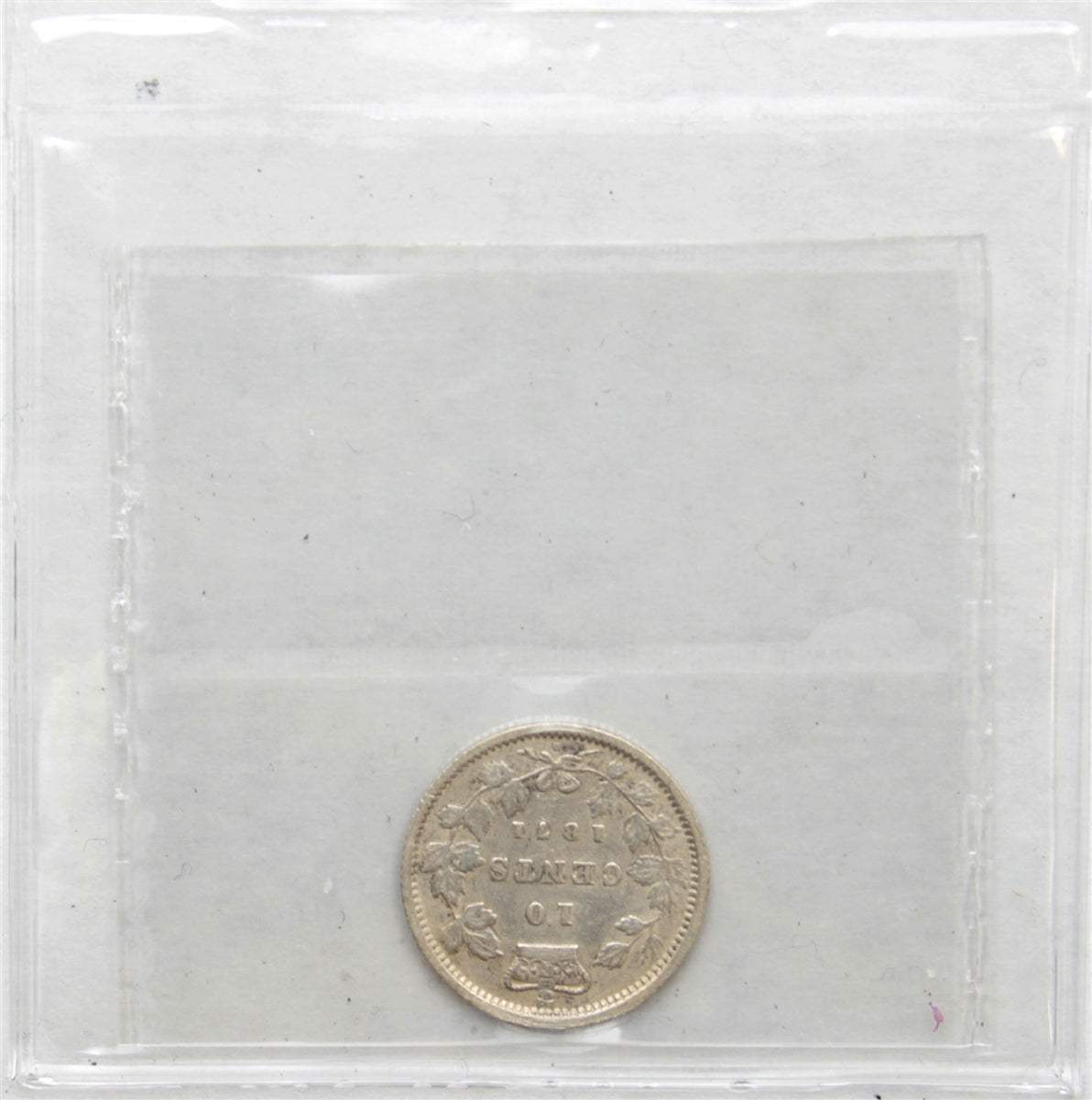 1871H Canada 10-cents ICCS Certified F12