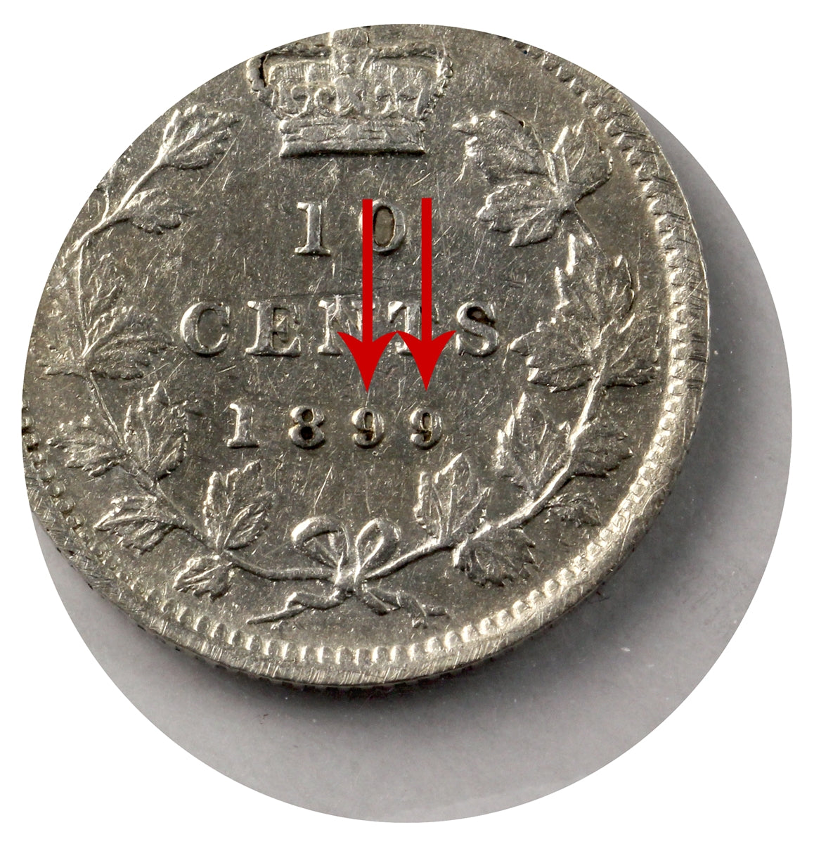 1899 Small 9's Canada 10-cents ICCS Certified EF40