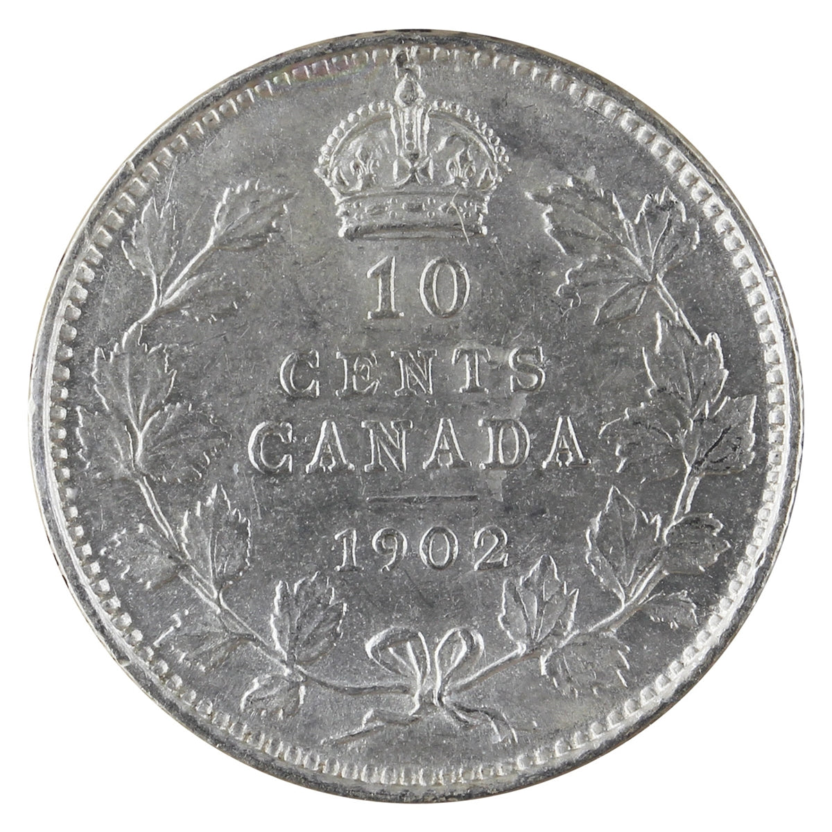 1902 Canada 10-cents ICCS Certified EF45