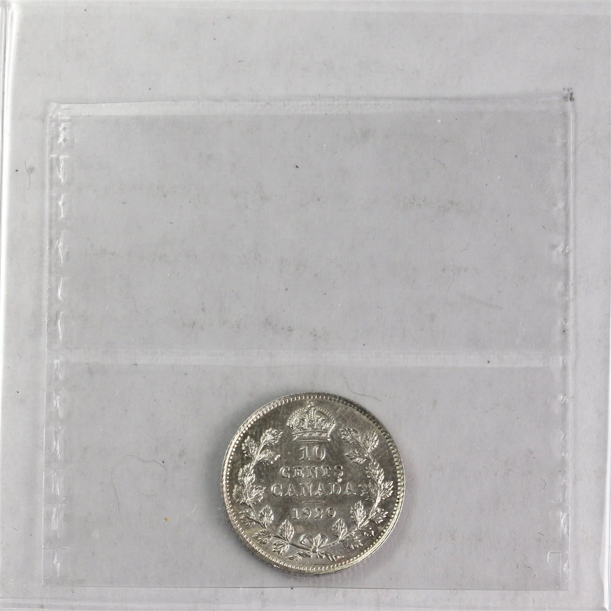 1920 Canada 10-cents ICCS Certified AU50