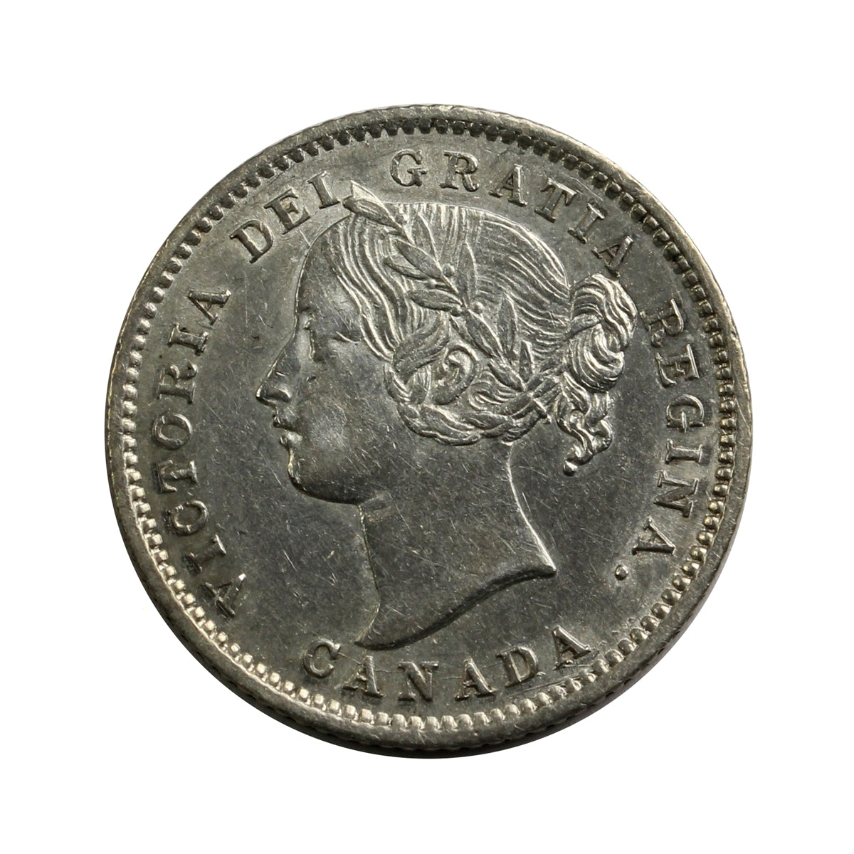 1874H Canada 10-cents Almost Uncirculated (AU50) $