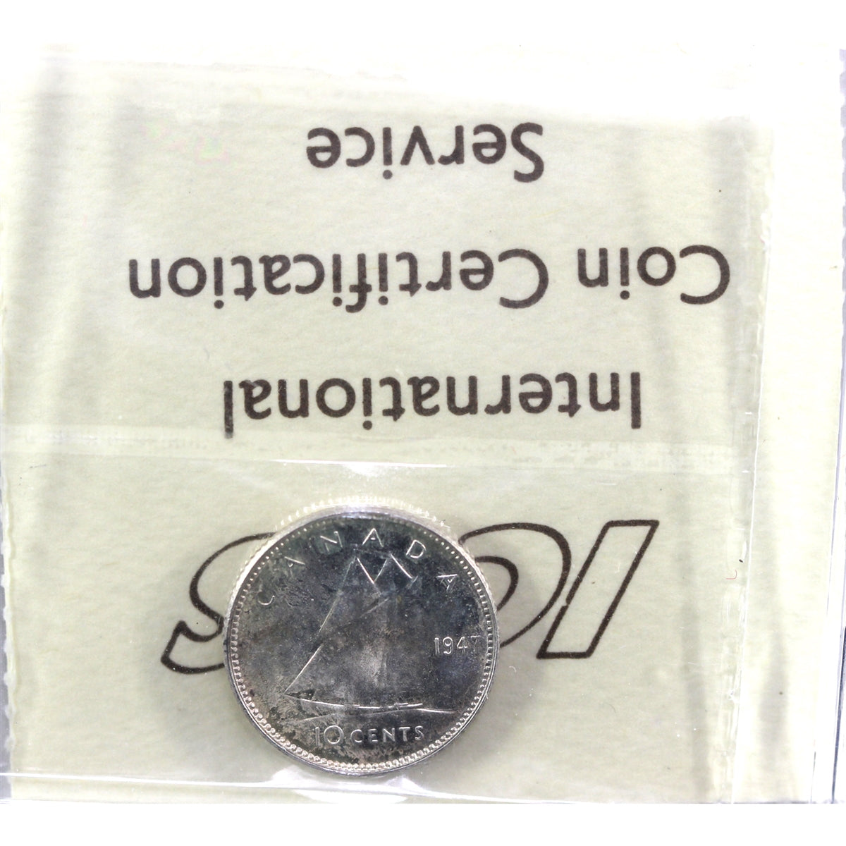 1947 Canada 10-cents ICCS Certified MS64 Cameo