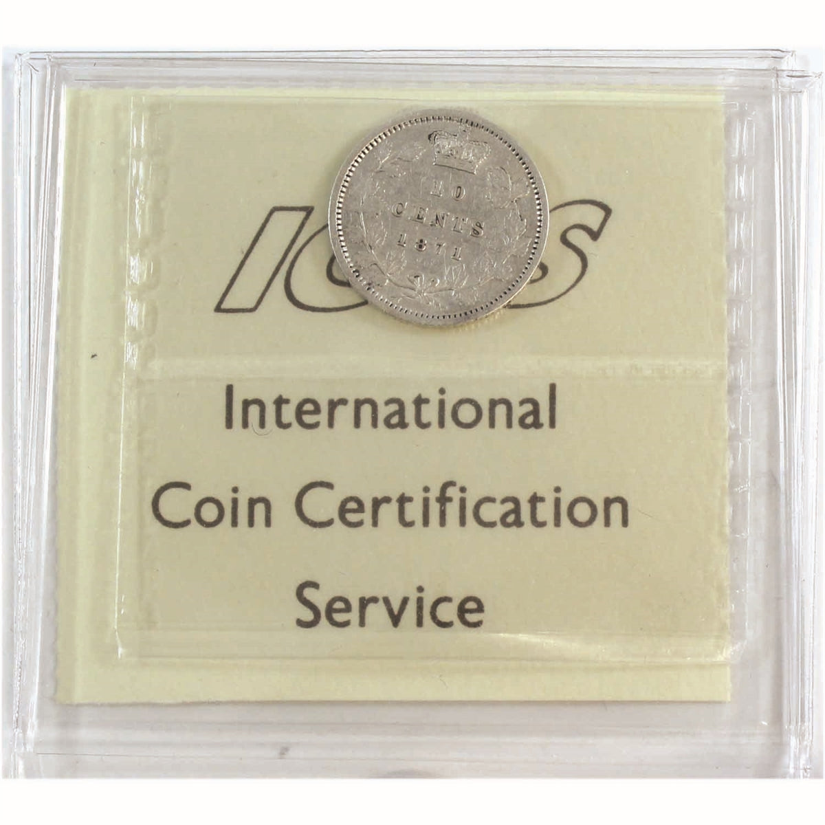 1871 Canada 10-cents ICCS Certified VF20