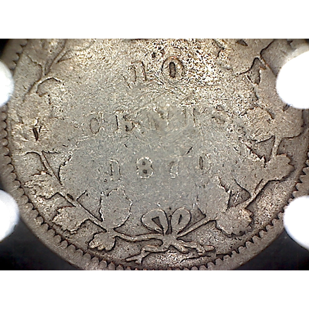 1870 Wide 0 Canada 10-cents About Good (AG3)