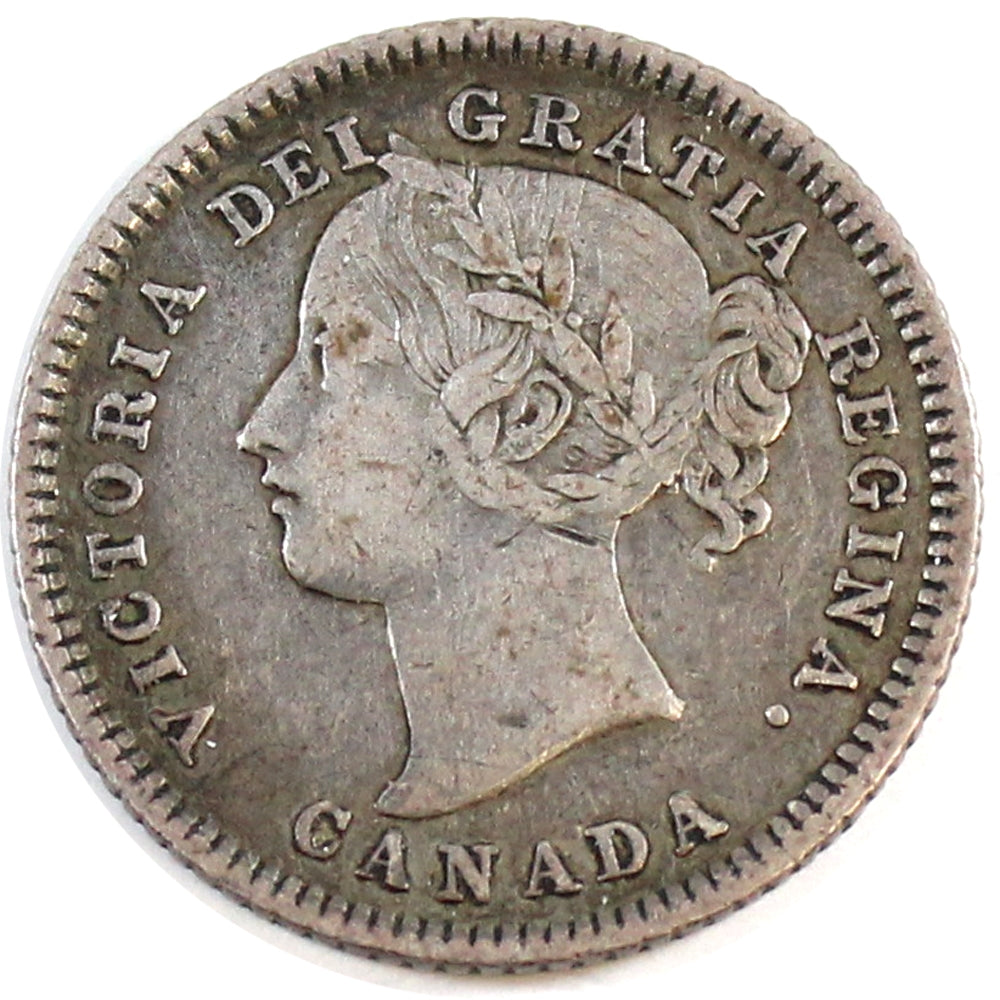 1880H Obv. 1 Canada 10-cents Very Fine (VF20) $