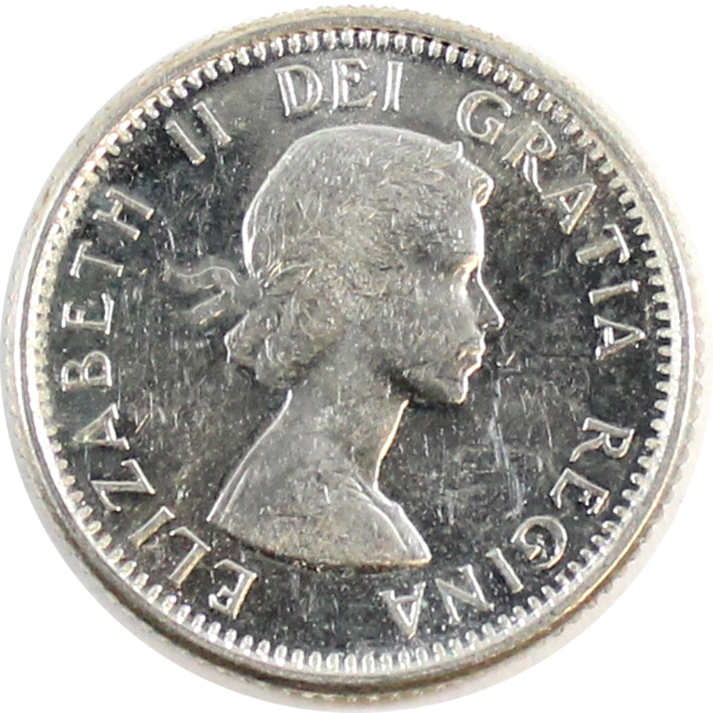 1963 Canada 10-cents Almost Uncirculated (AU50)