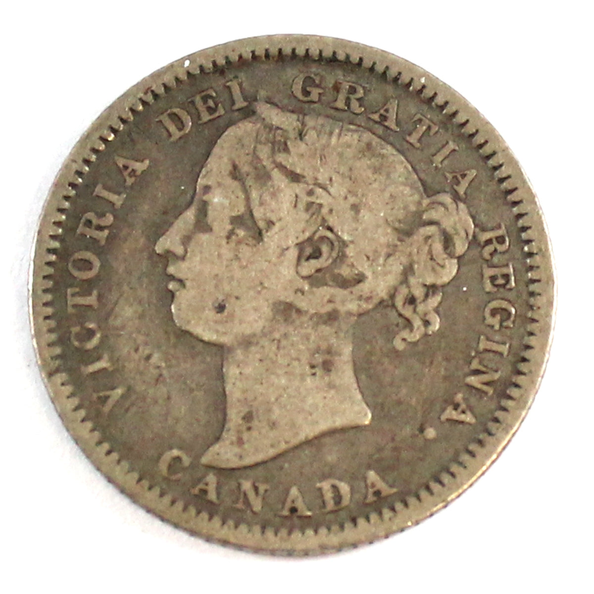 1886 Large Pointed 6 Obv. 5 Canada 10-cents VG-F (VG10) $