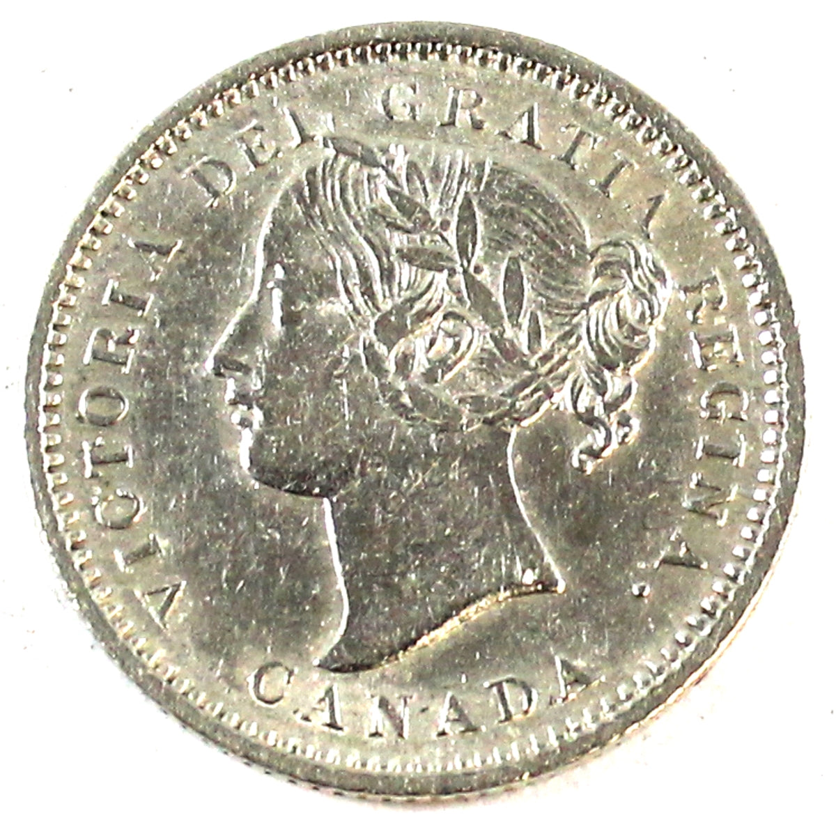 1870 Wide 0 Canada 10-cents Extra Fine (EF40) $