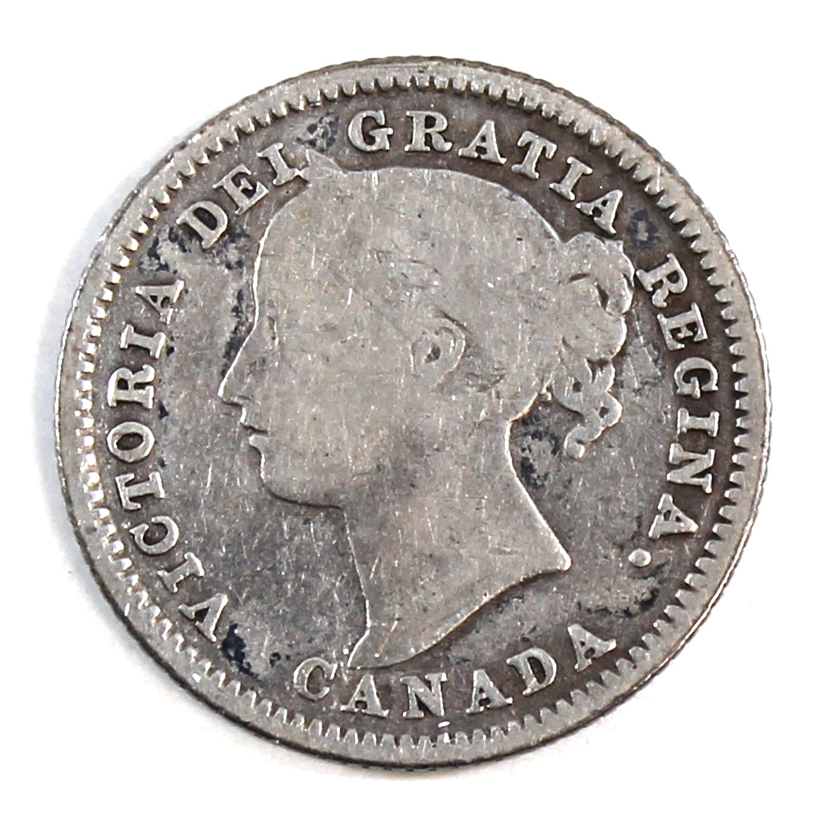 1885 Obv. 4 Canada 10-cents G-VG (G6) $