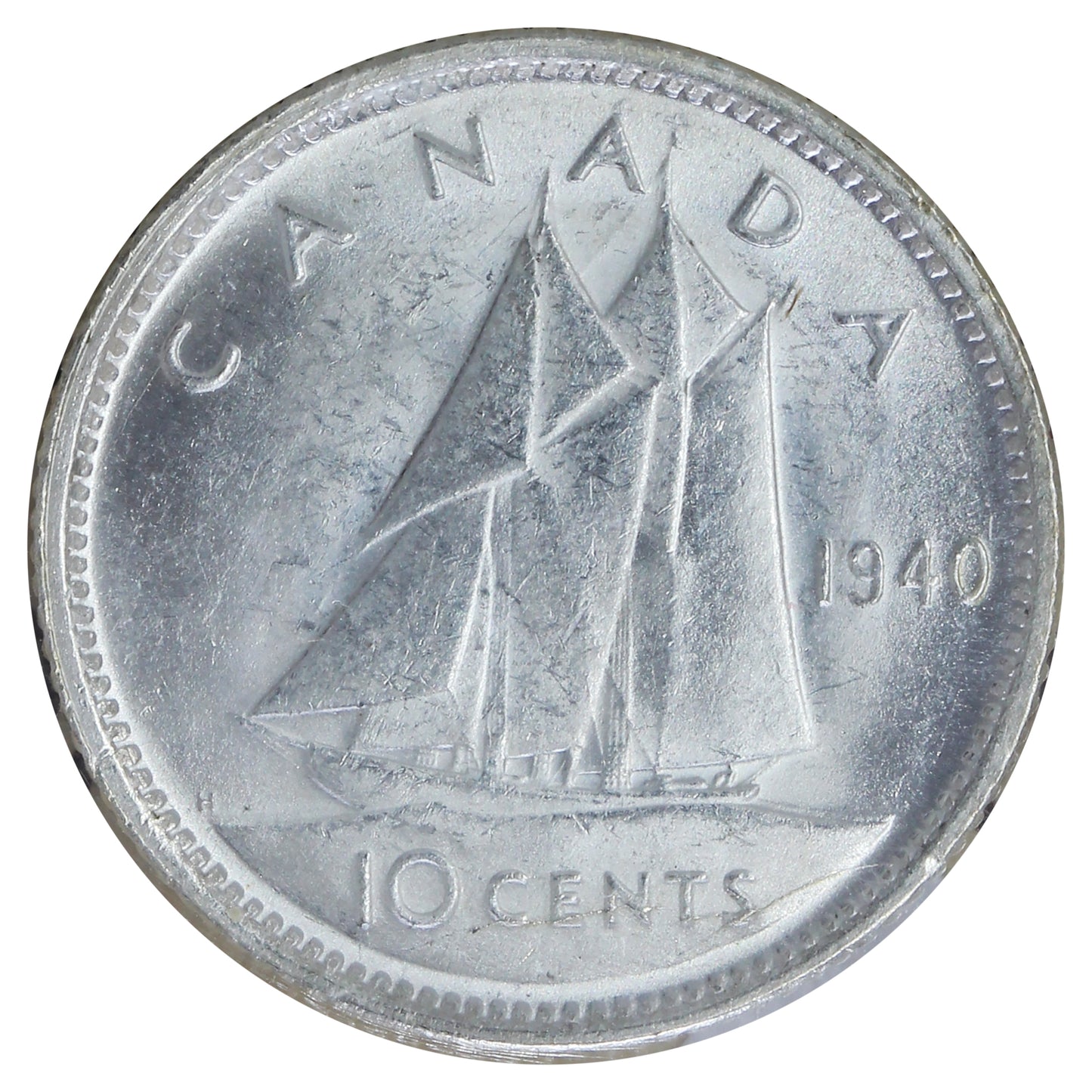 1940 Canada 10-cents ICCS Certified MS63
