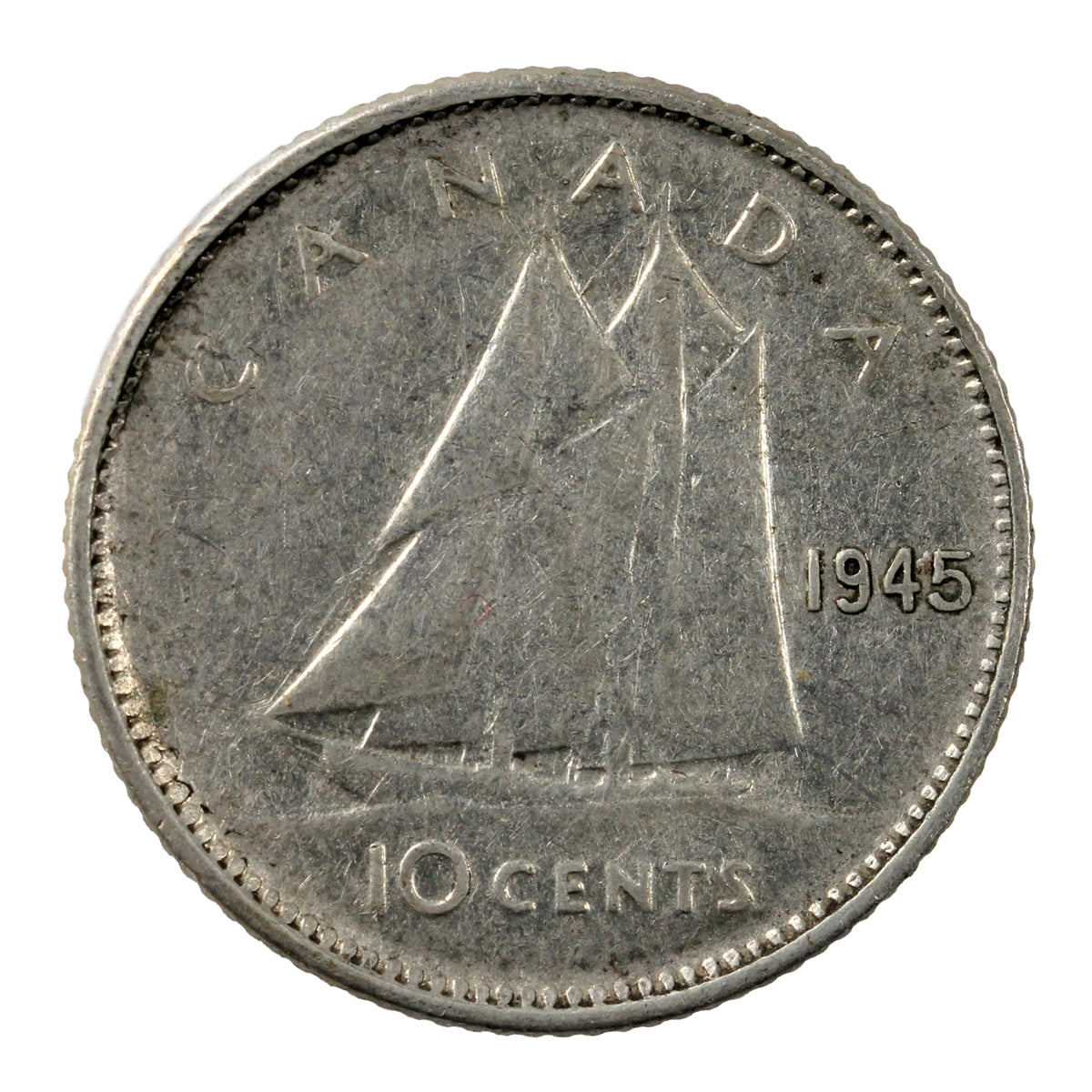 1945 Canada 10-cents F-VF (F15)