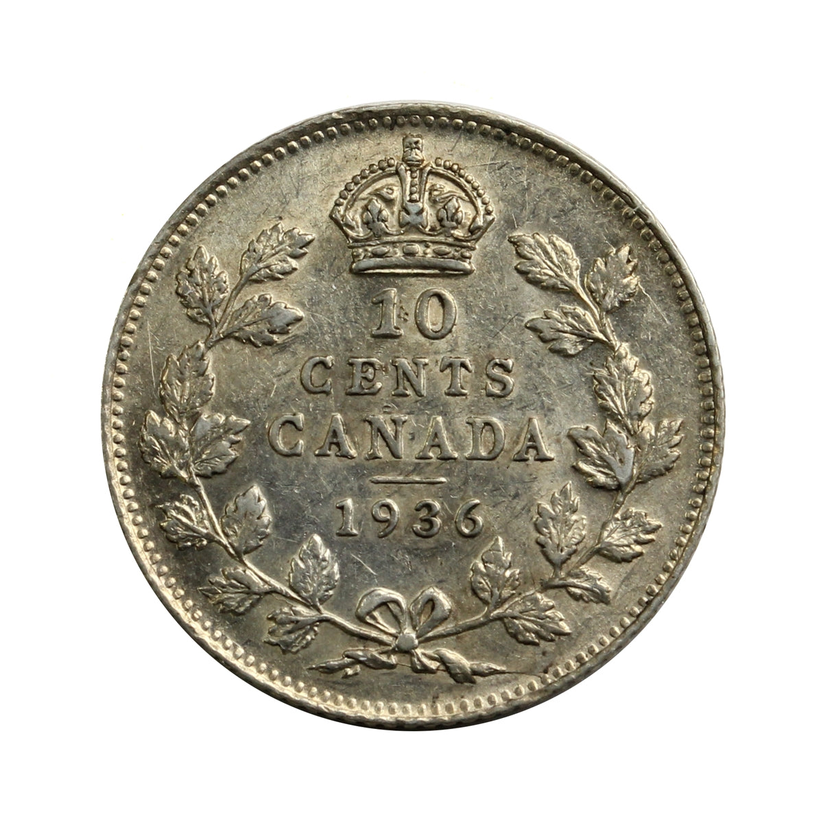 1936 Bar Canada 10-cents EF-AU (EF45) $