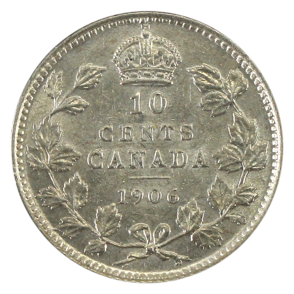 1906 Canada 10-cents Almost Uncirculated (AU50) $