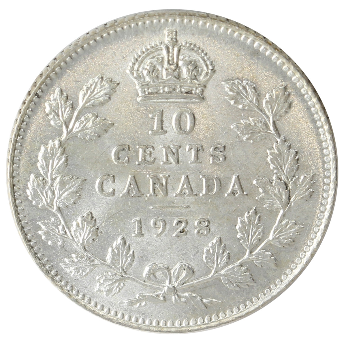 1928 Canada 10-cents UNC+ (MS62) $