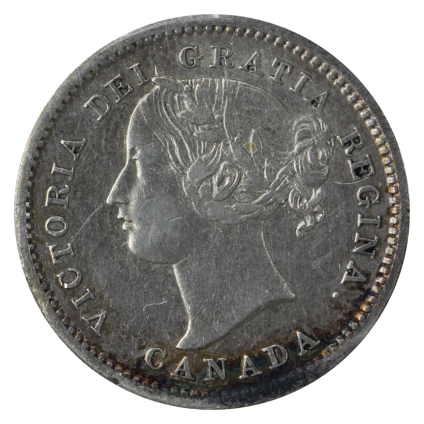 1858 Canada 10-cents ICCS Certified EF-40