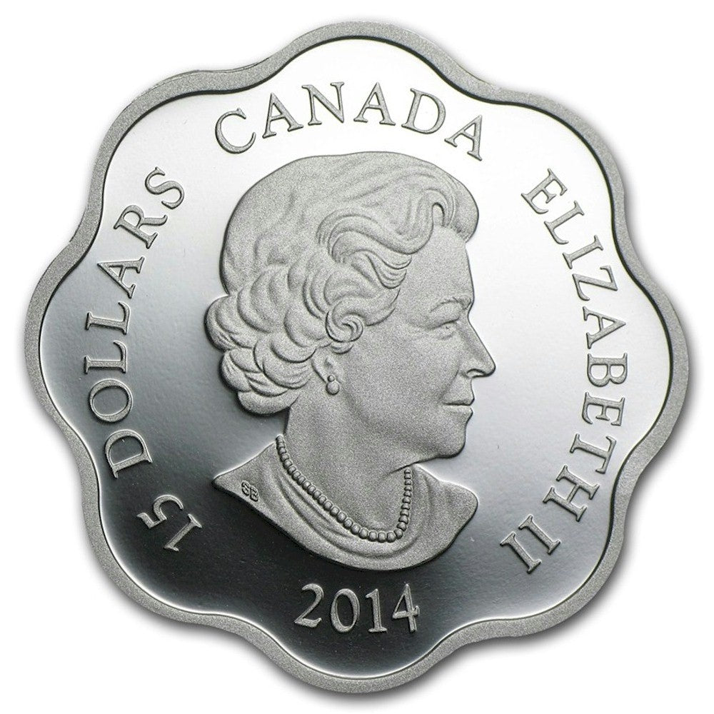 RDC 2014 Canada $15 Lunar Lotus Year of the Horse Fine Silver (No Tax) capsule scratched