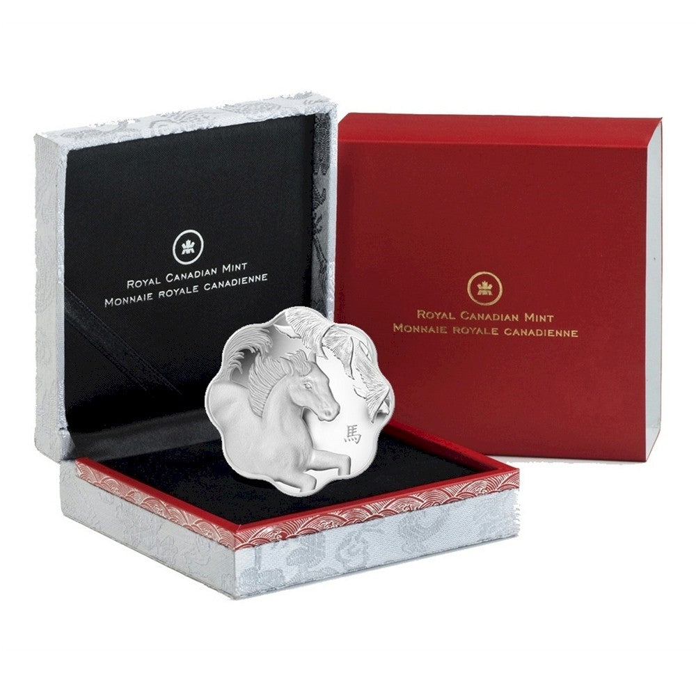 2014 Canada $15 Lunar Lotus Year of the Horse Fine Silver (No Tax)