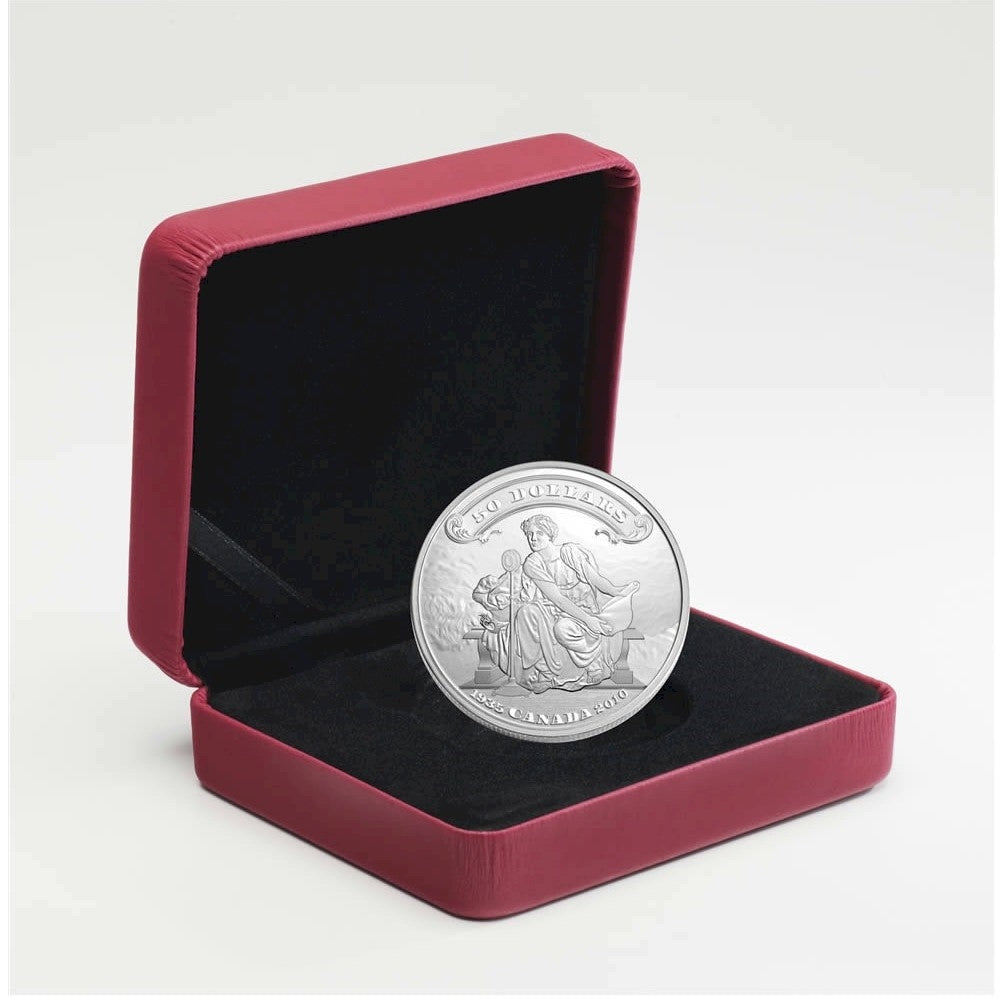 2010 Canada $50 75th Ann. of the First Bank Notes 5oz Silver (No Tax)