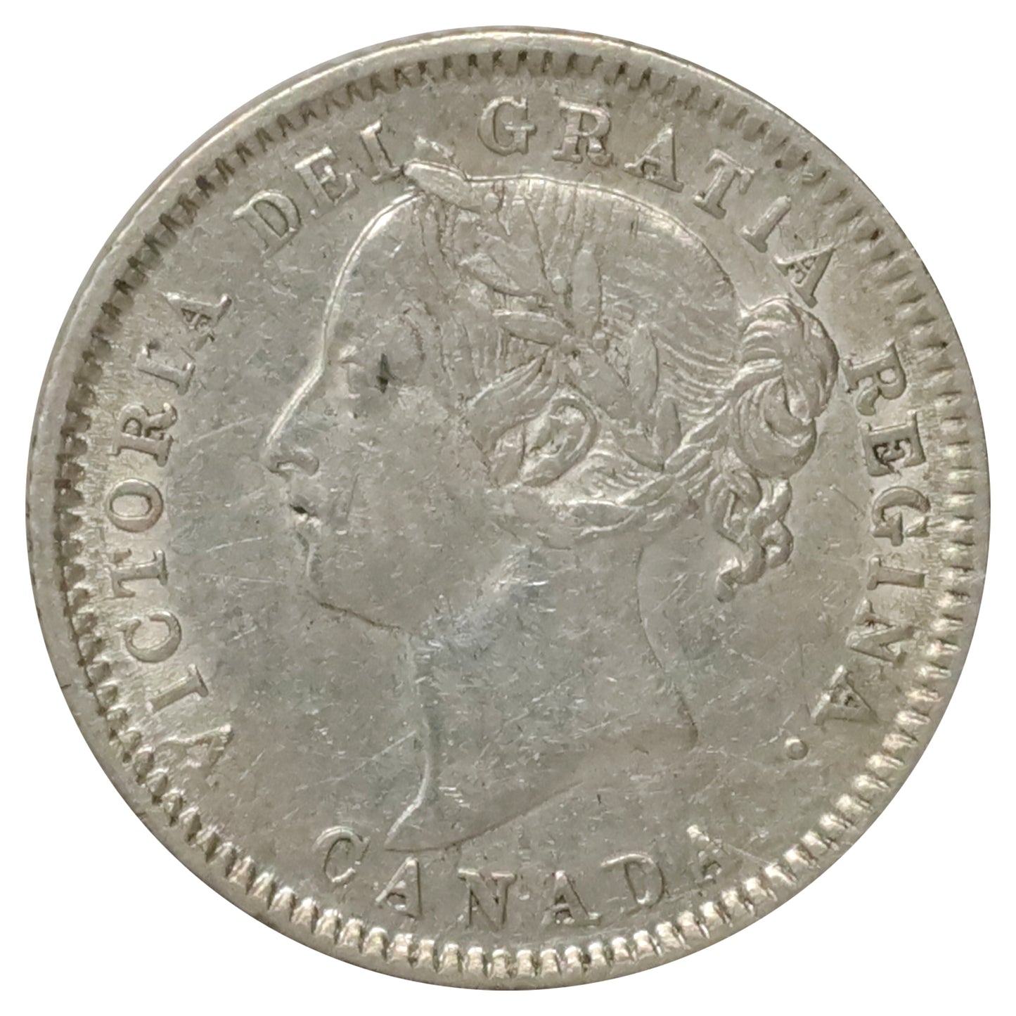 1881H Obv. 2 Canada 10-cents EF-AU (EF45) $