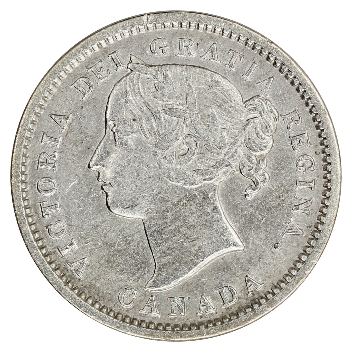 1870 Wide 0 Canada 10-cents VF-EF (VF-30) $