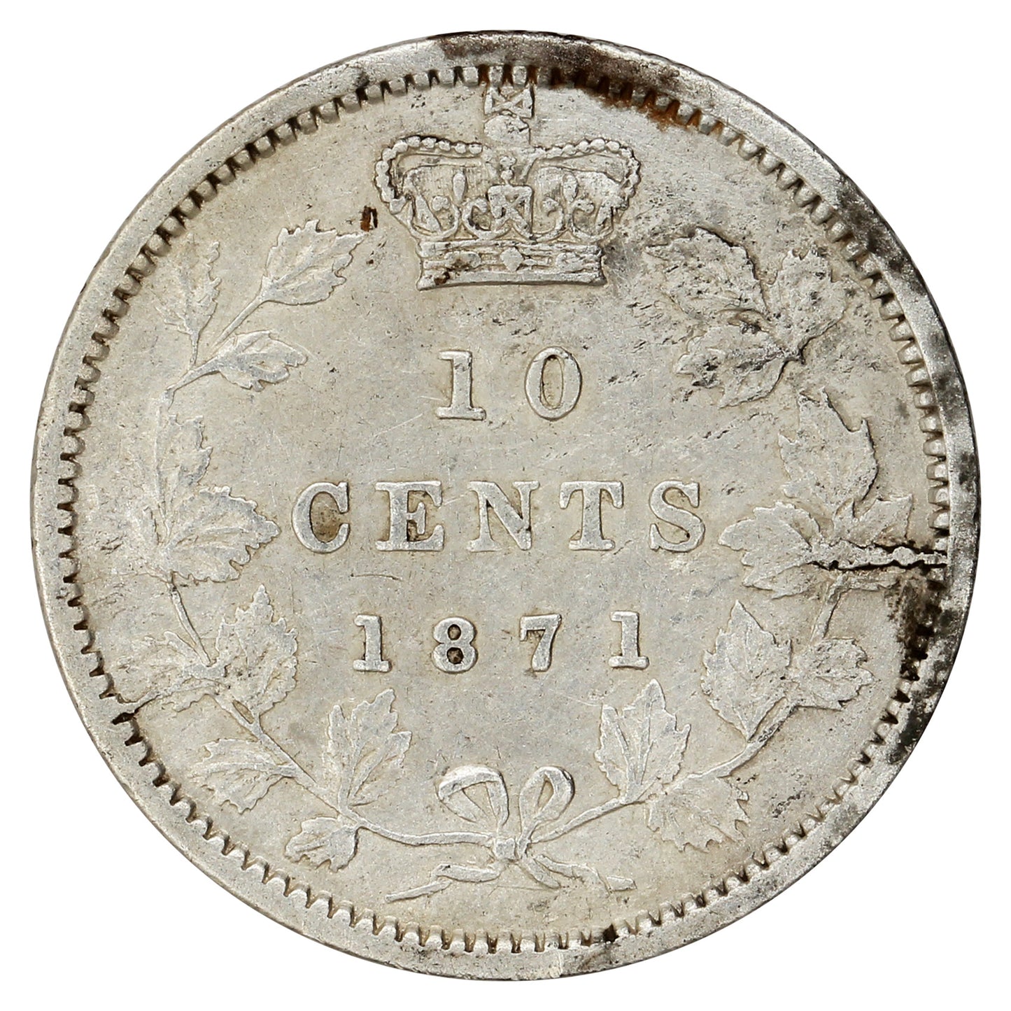 1871 Canada 10-cents VF-EF (VF-30) $