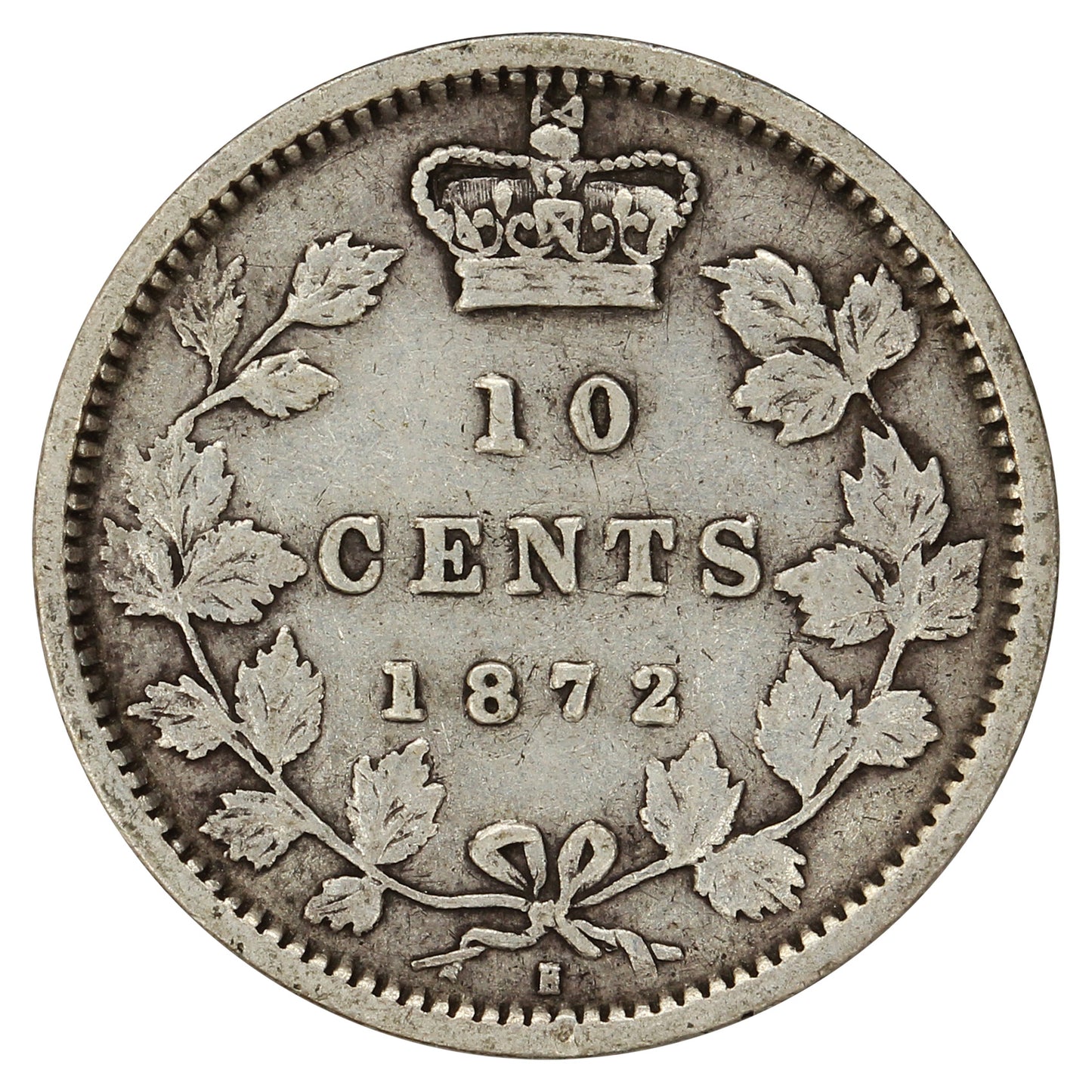 1872H Canada 10-cents F-VF (F-15) $