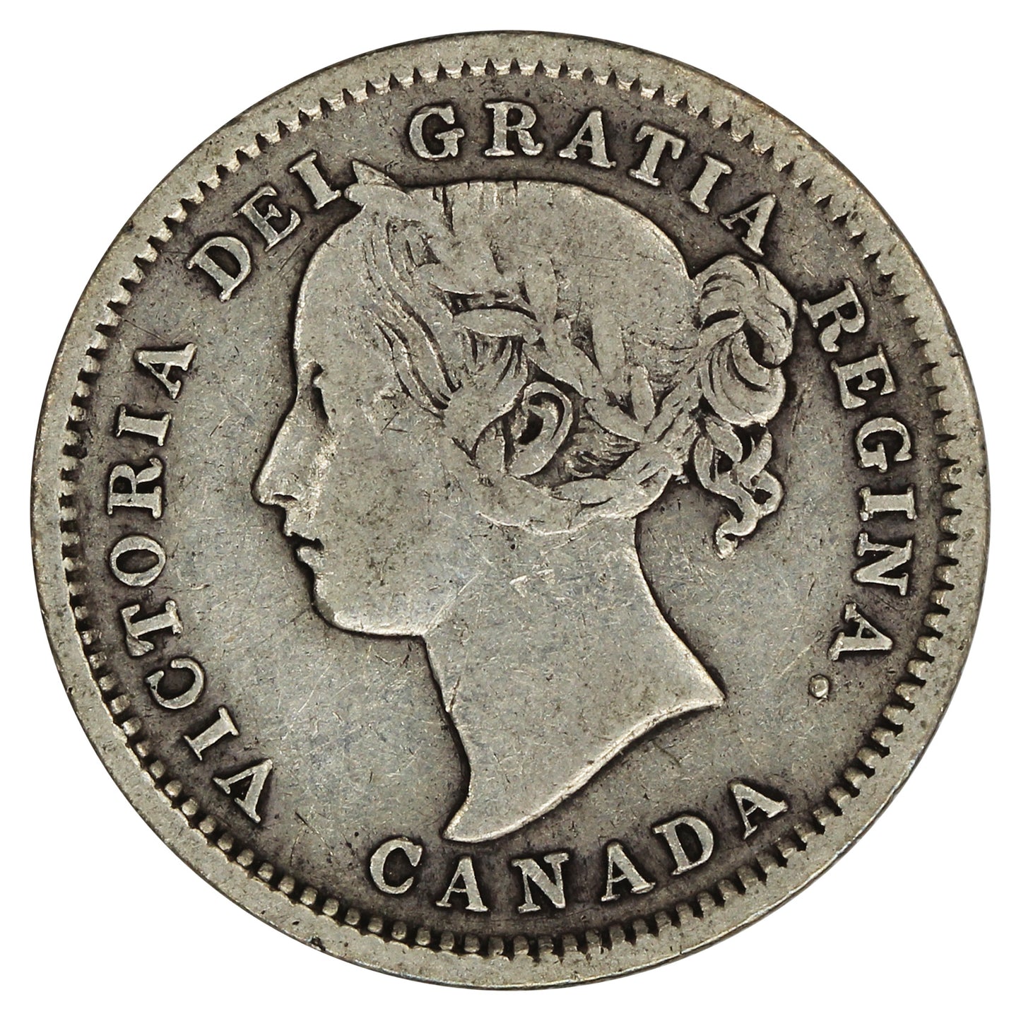 1872H Canada 10-cents F-VF (F-15) $