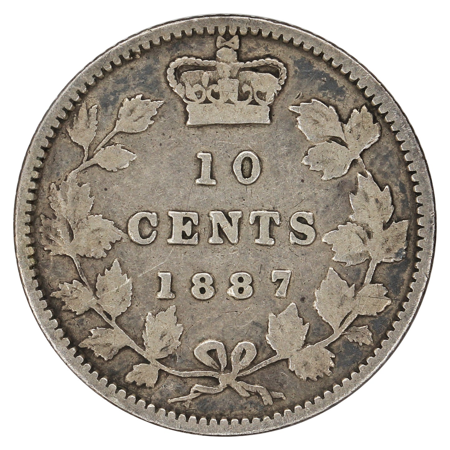 1887 Canada 10-cents Very Good (VG-8) $