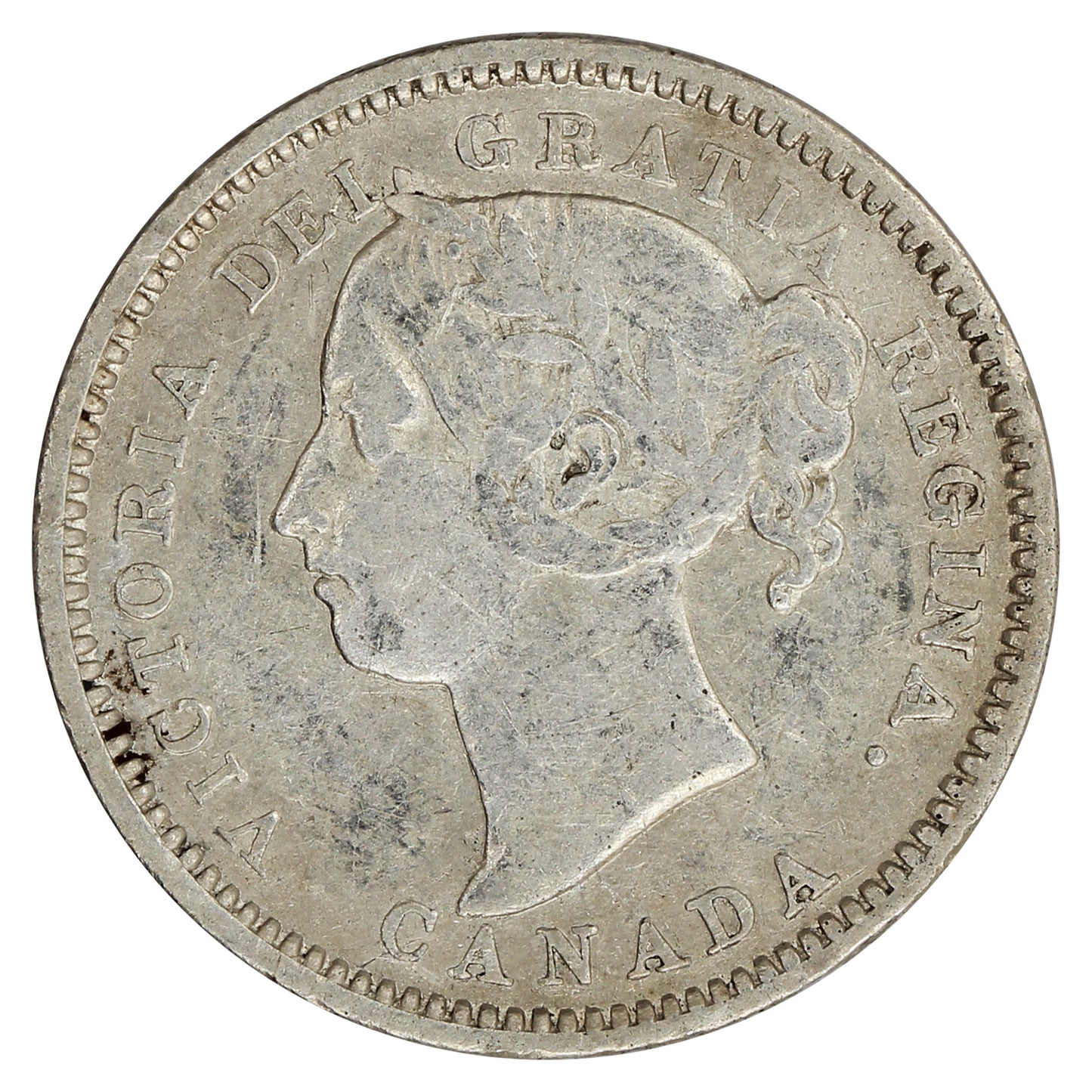 1891 21 Leaves Canada 10-cents Very Fine (VF-20) $