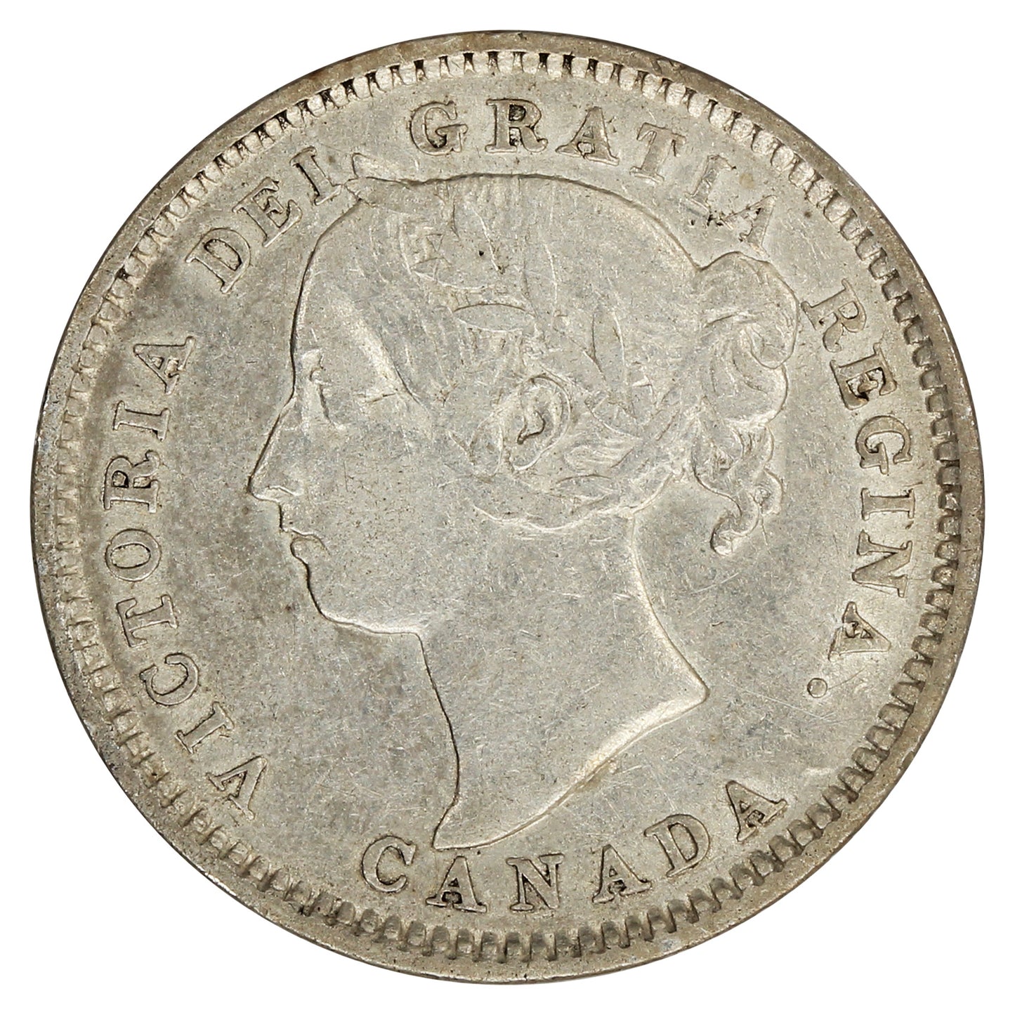 1891 22 Leaves Canada 10-cents VF-EF (VF-30) $
