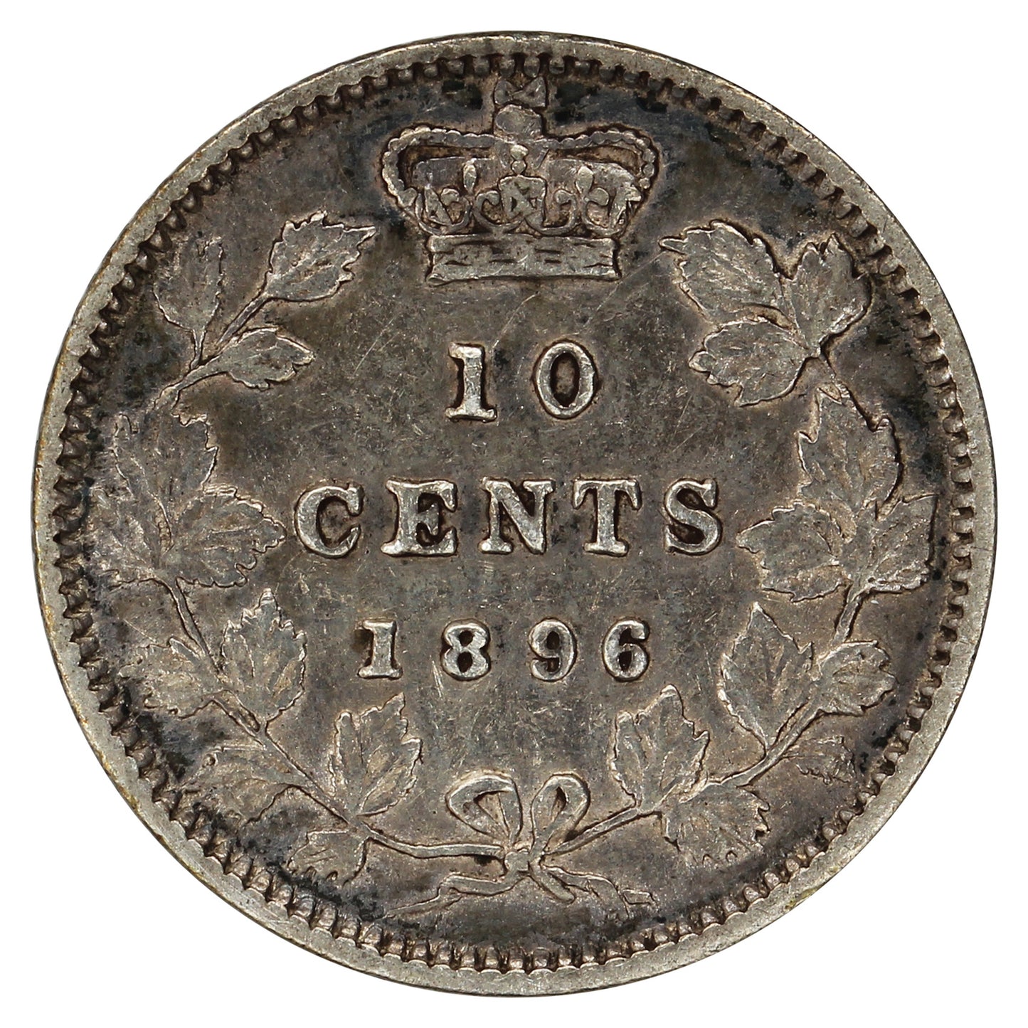 1896 Obv. 6 Canada 10-cents VF-EF (VF-30) $