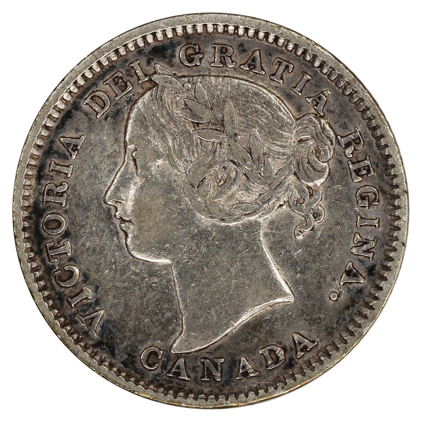 1896 Obv. 6 Canada 10-cents VF-EF (VF30) $