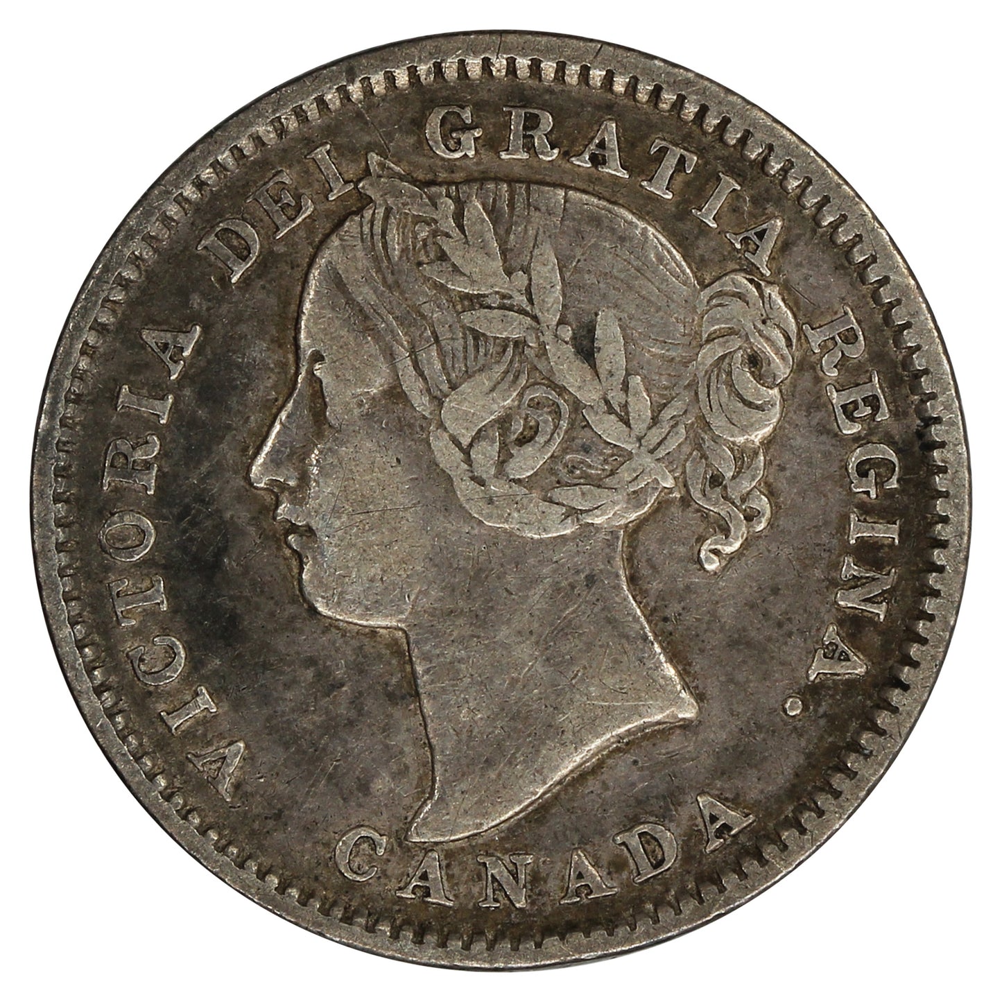 1896 Obv. 6 Canada 10-cents Very Fine (VF20)