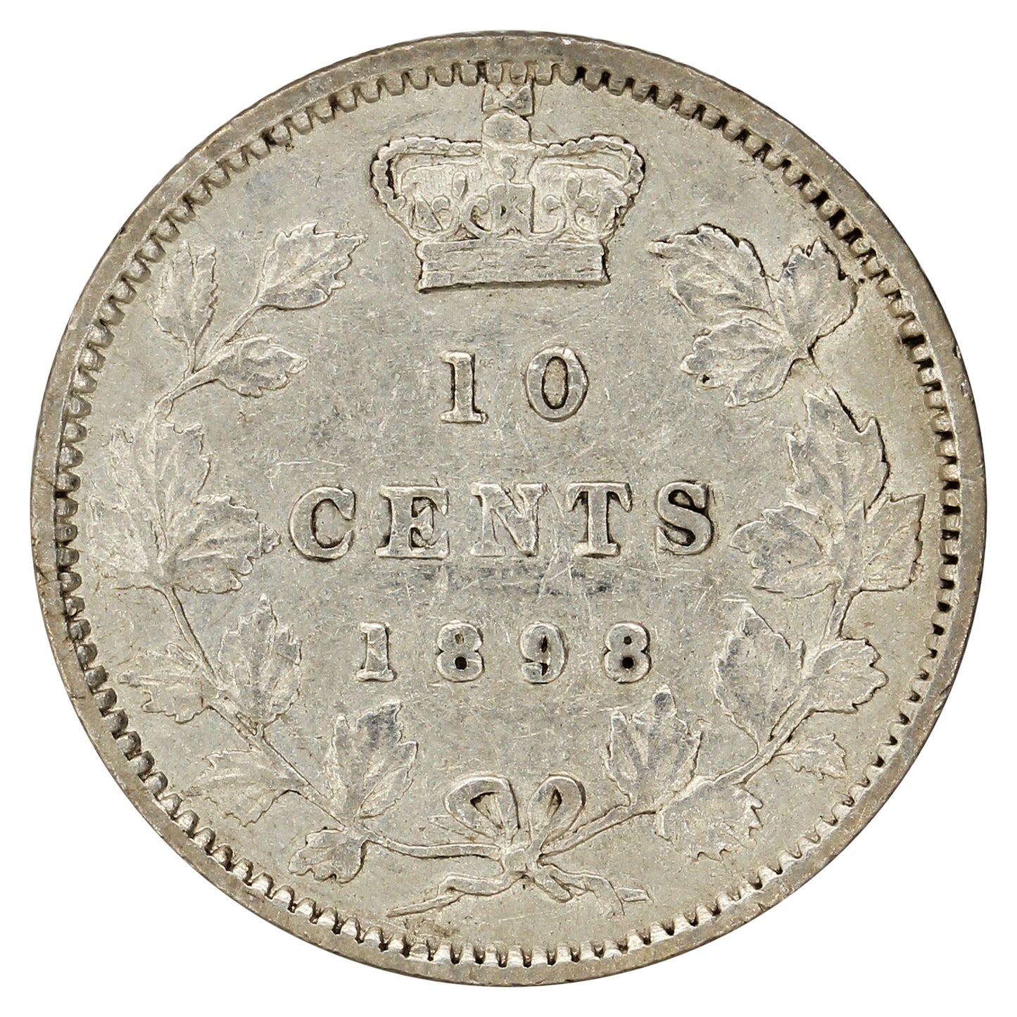 1898 Obv. 6 Canada 10-cents VF-EF (VF-30) $