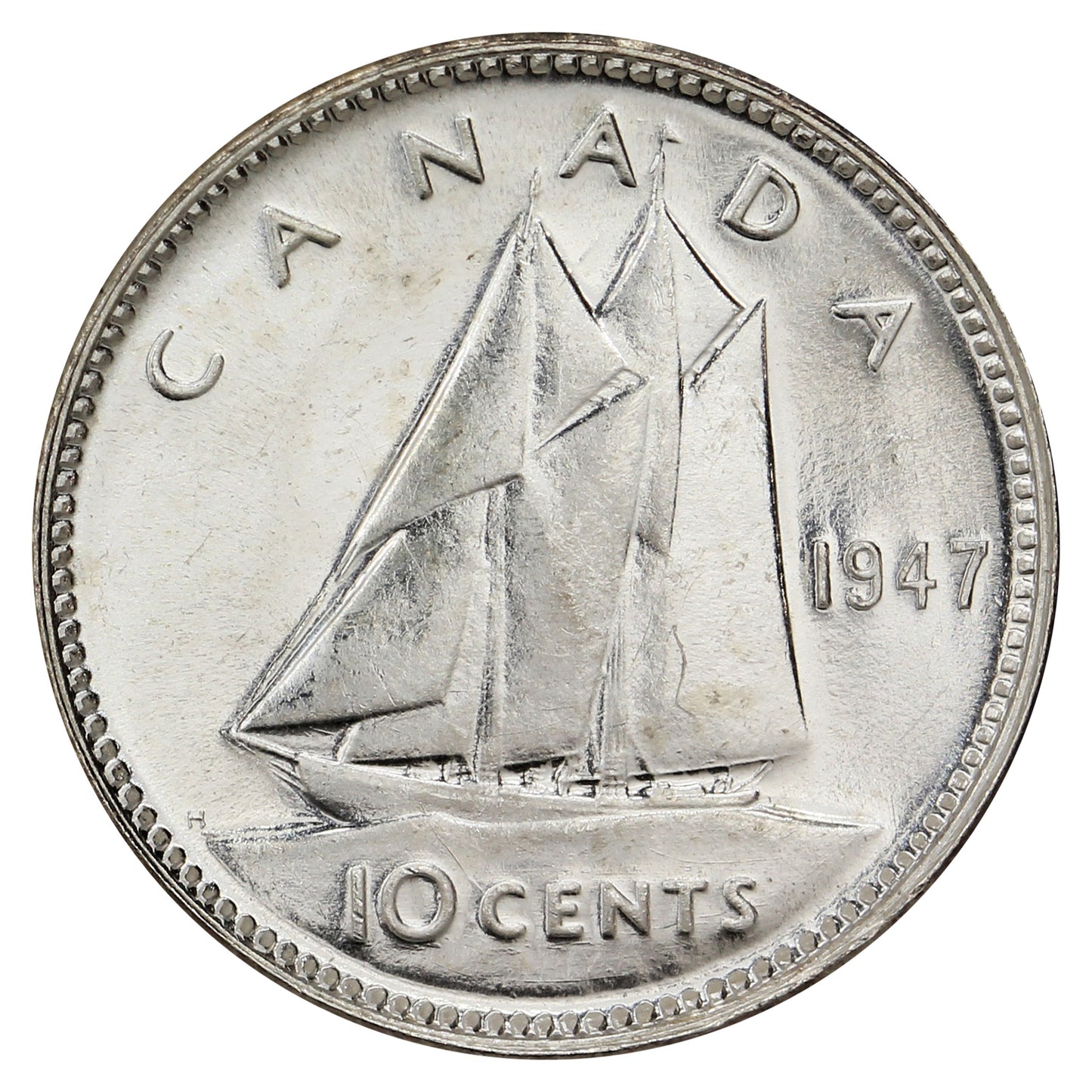 1947 Canada 10-cents Choice Brilliant Uncirculated (MS64) $