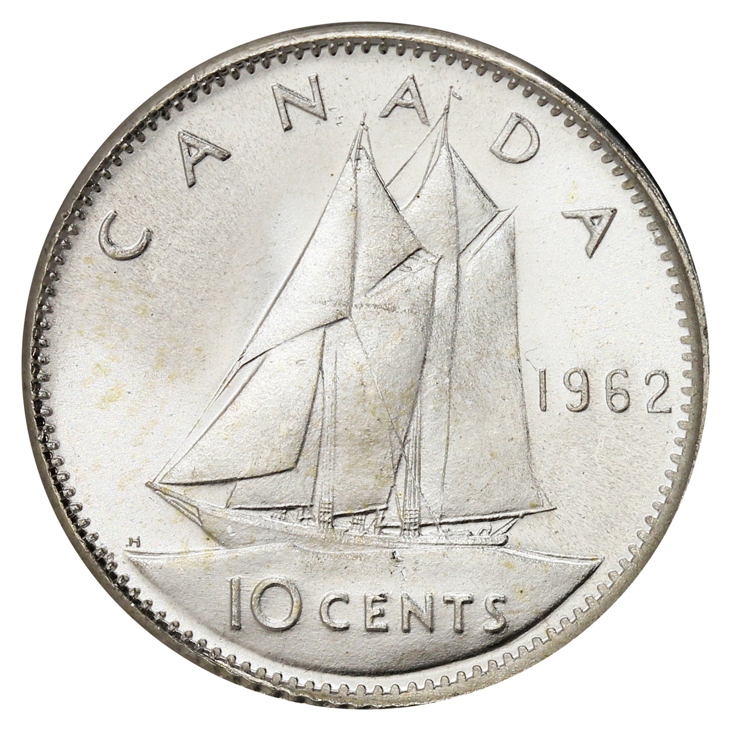 1962 Canada 10-cents Brilliant Uncirculated (MS63)