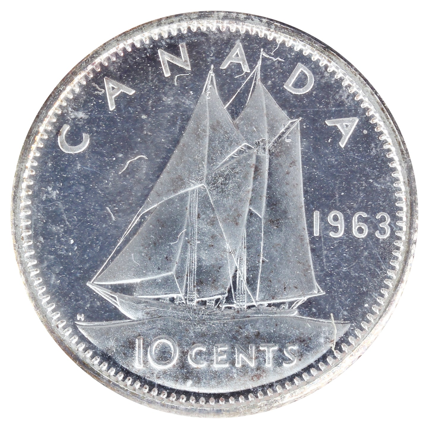 1963 Canada 10-cents ICCS Certified PL64 Heavy Cameo