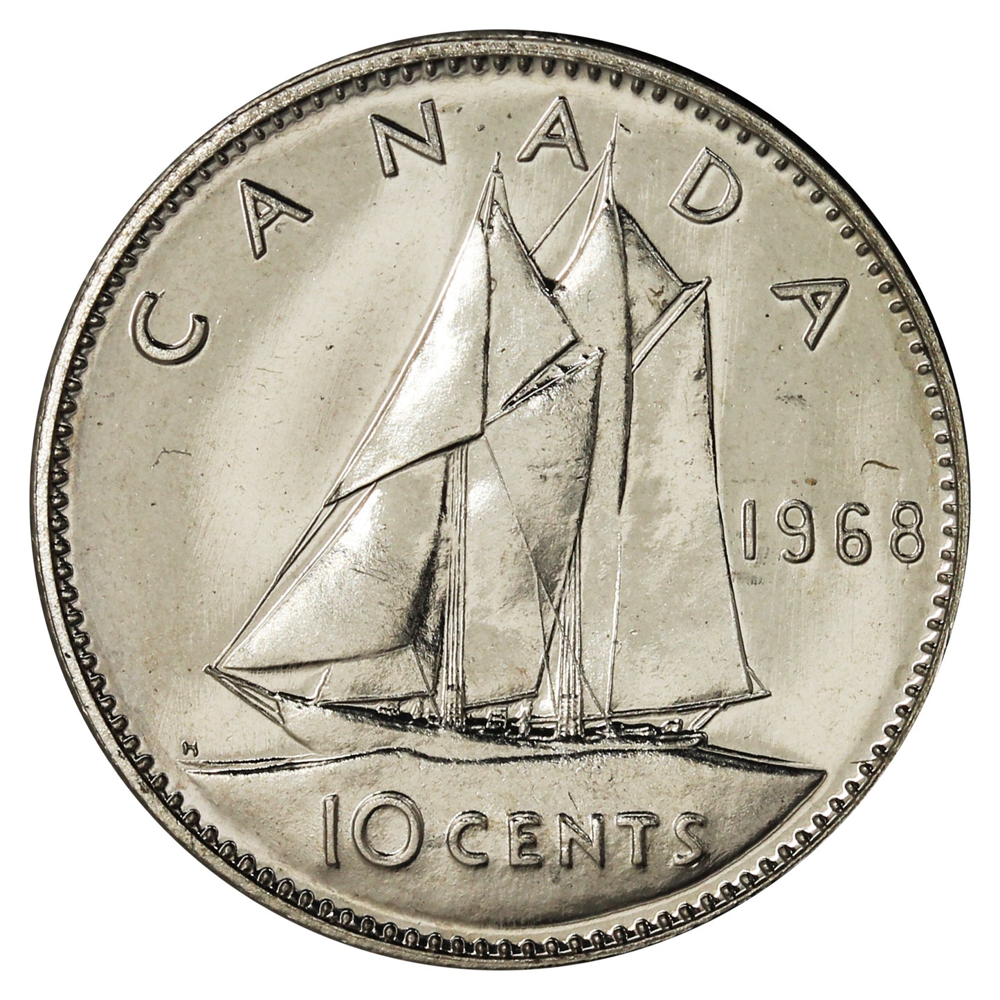 1968 Nickel Canada 10-cents Proof Like