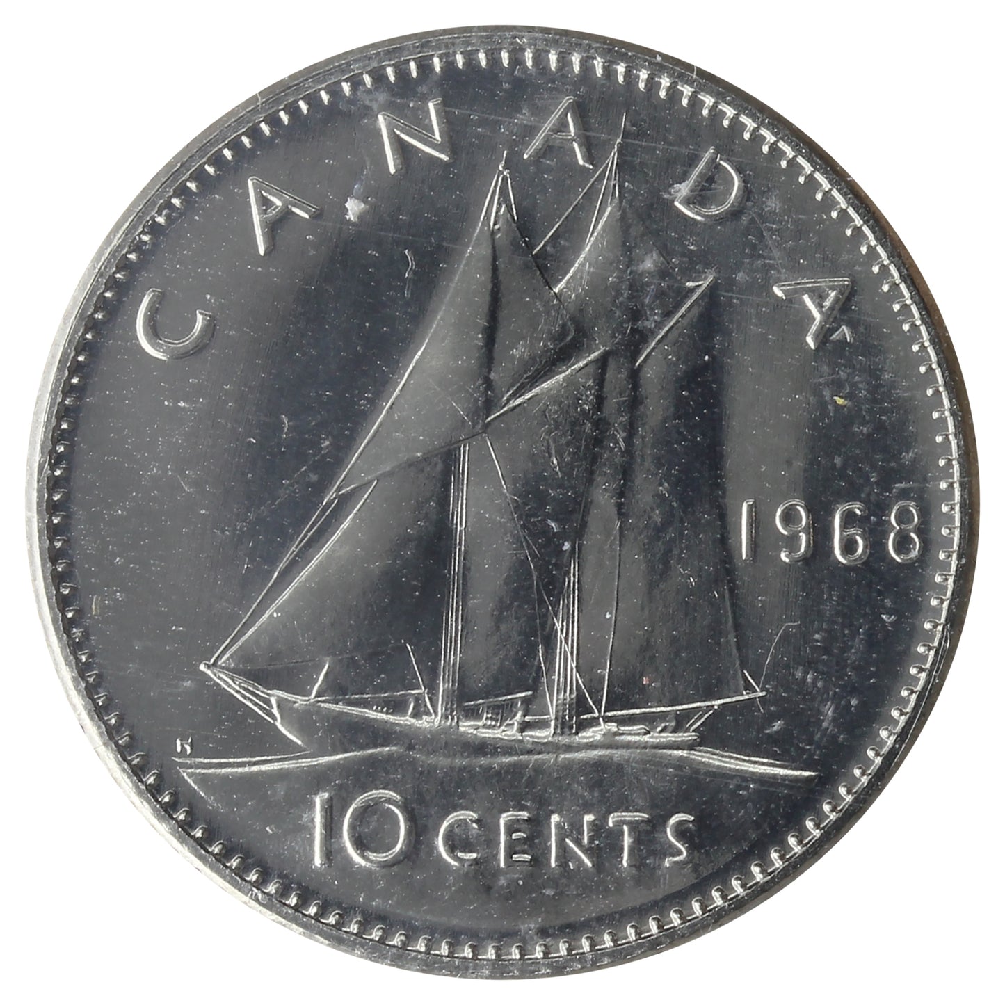 1968 Nickel Canada 10-cents ICCS Certified PL-66 Heavy Cameo