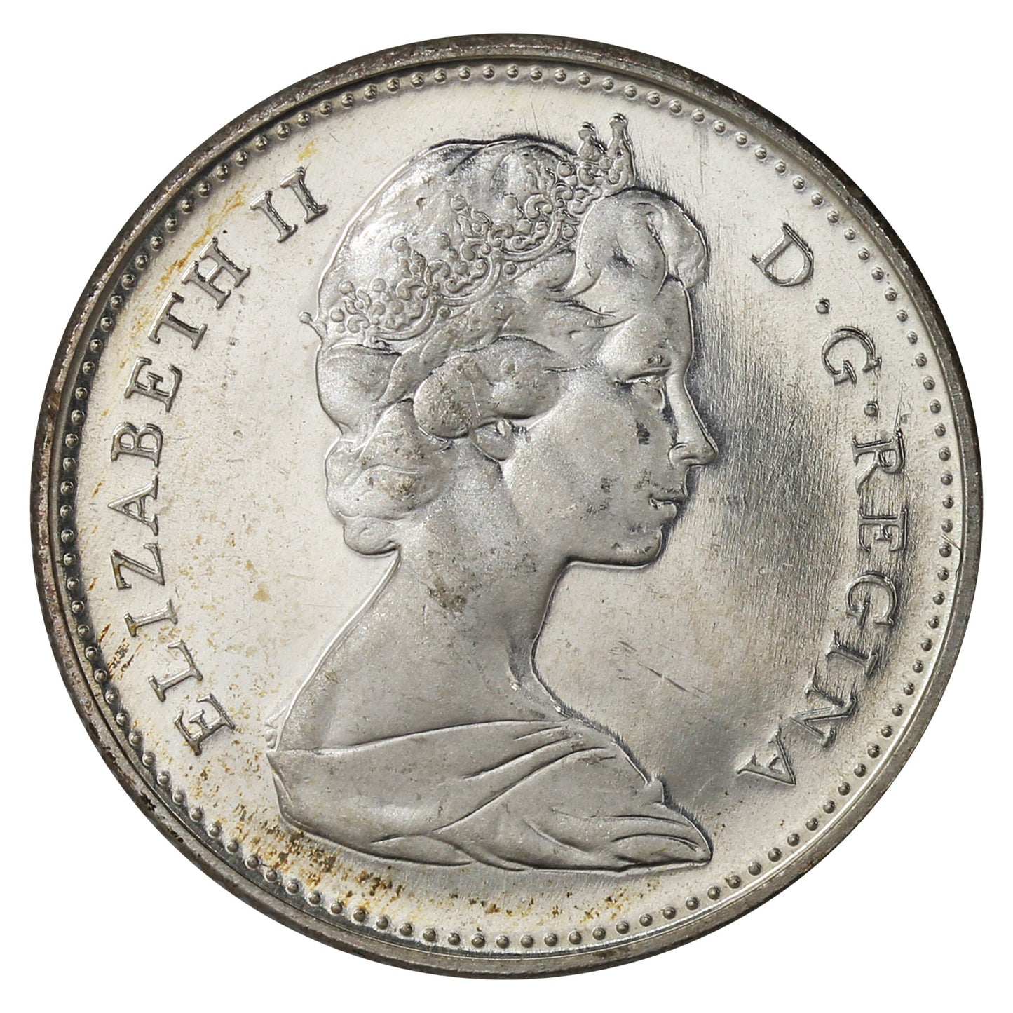 1968 Silver Canada 10-cents Brilliant Uncirculated (MS-63)