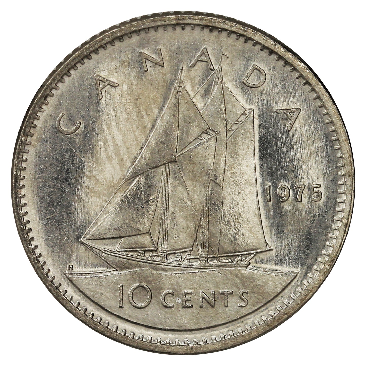 1975 Canada 10-cent Brilliant Uncirculated (MS-63)
