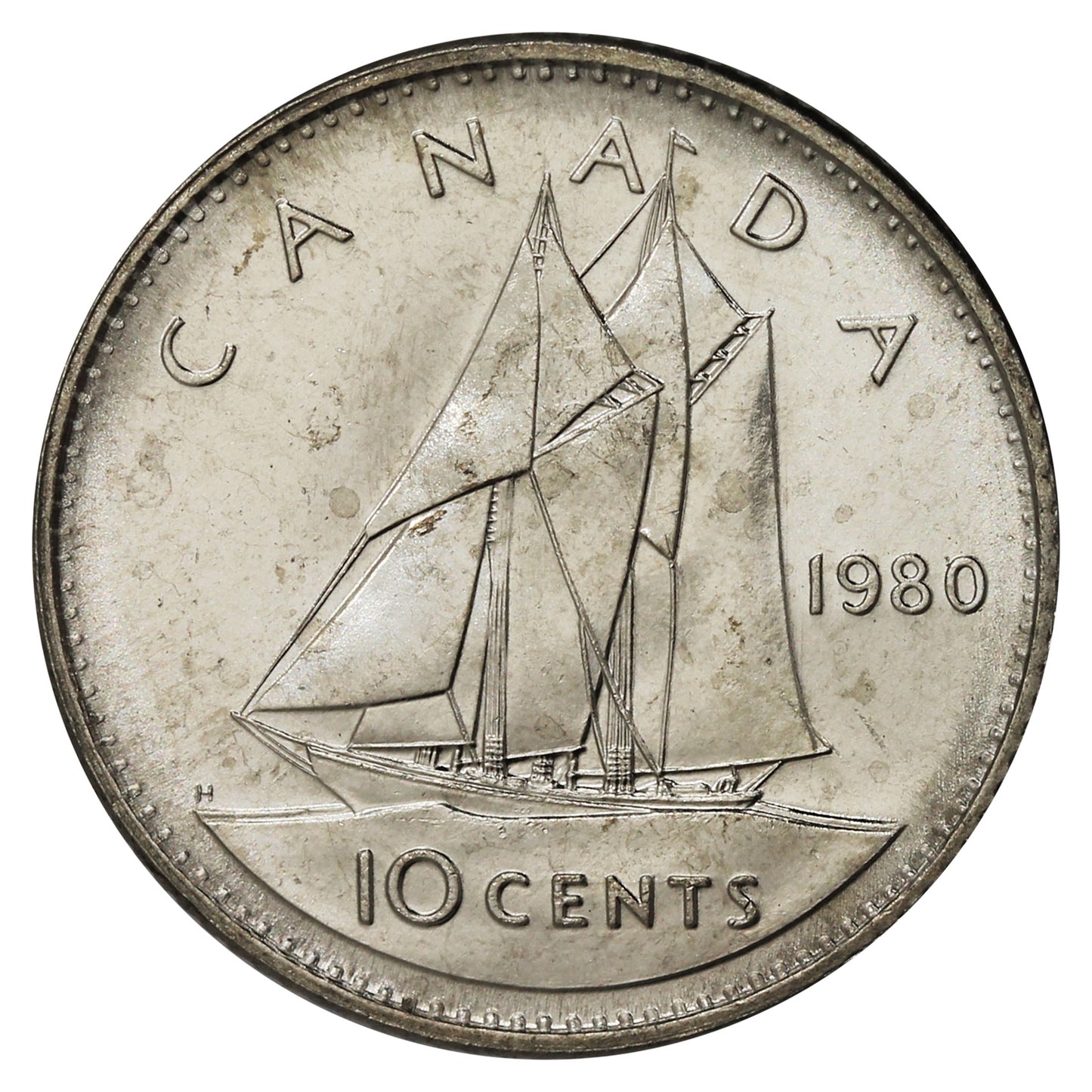 1980 Canada 10-cent Brilliant Uncirculated (MS63)