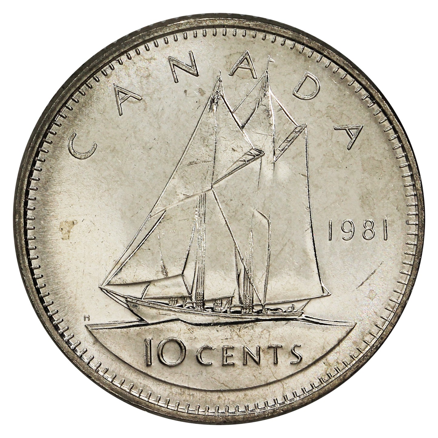 1981 Canada 10-cent Brilliant Uncirculated (MS63)