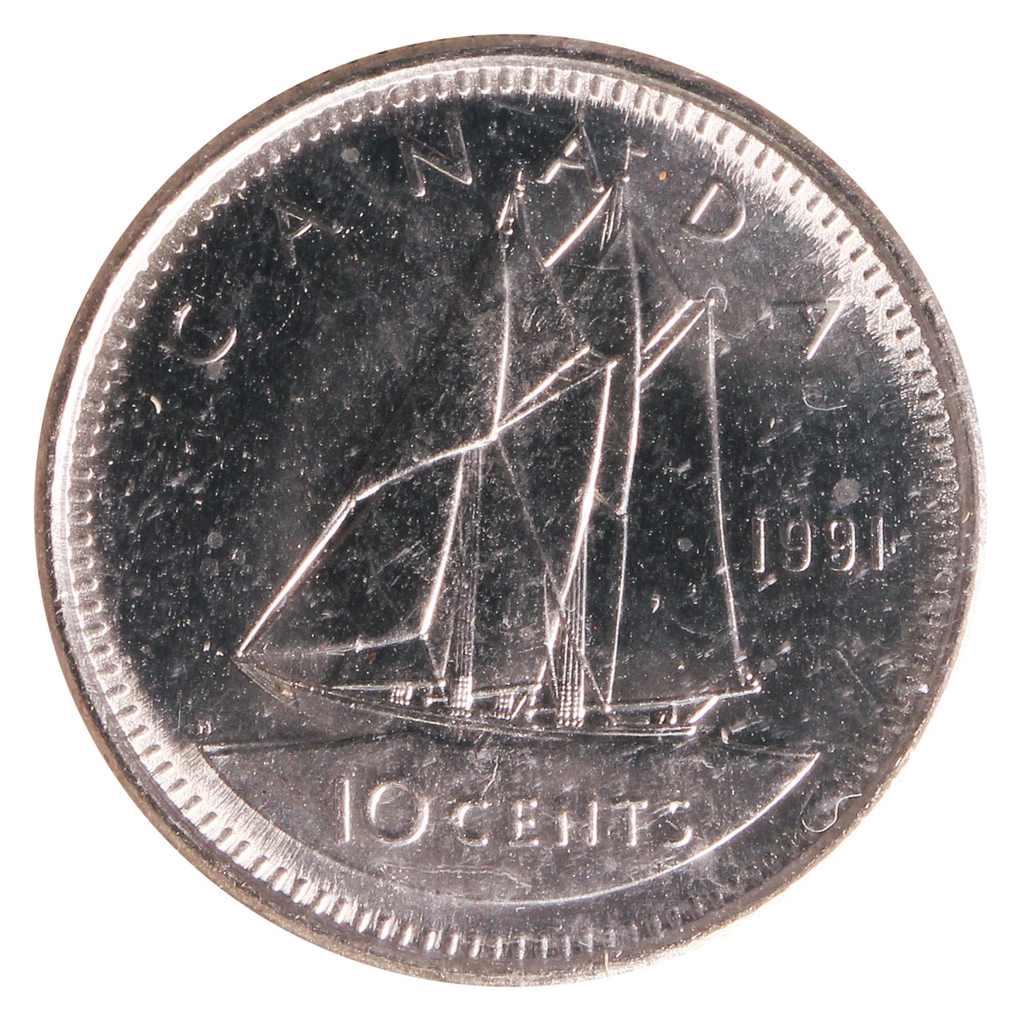 1991 Canada 10-cents ICCS Certified MS66