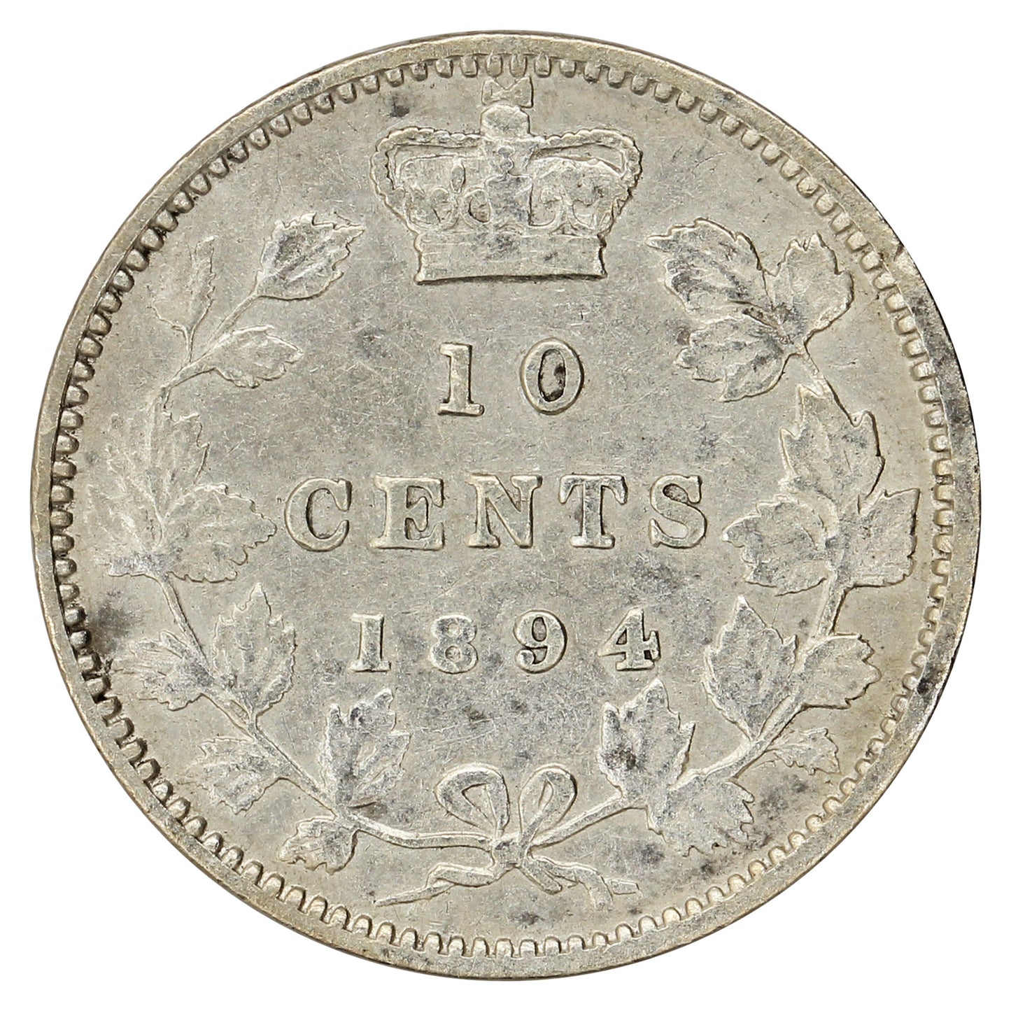 1894 Obv. 6 Canada 10-cents VF-EF (VF30) $