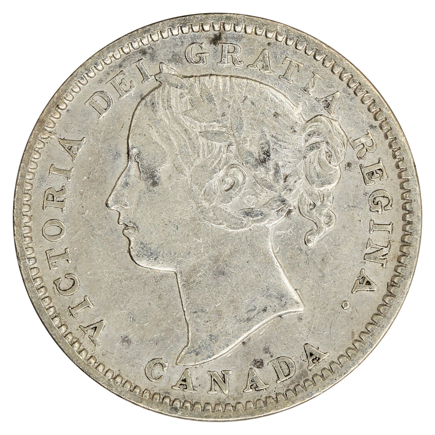 1894 Obv. 6 Canada 10-cents VF-EF (VF30) $