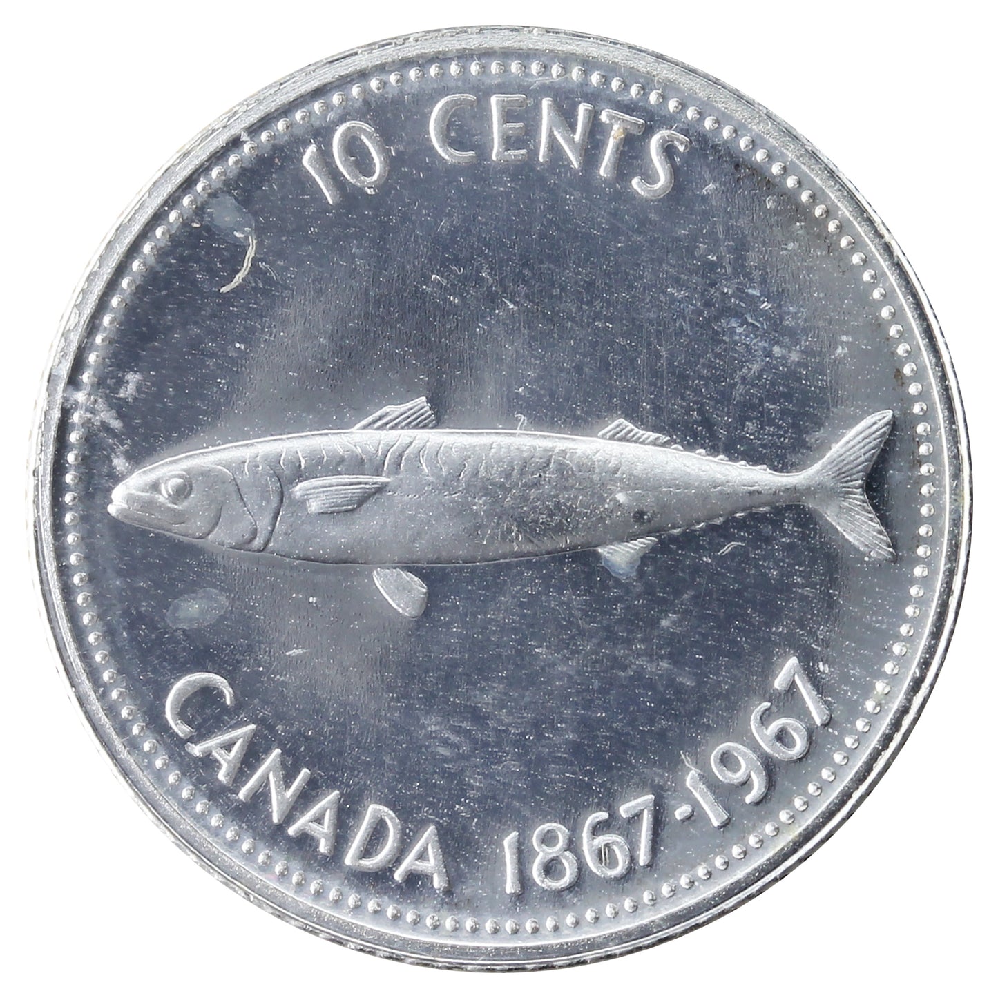 1967 Canada 10-cents ICCS Certified PL66 Heavy Cameo