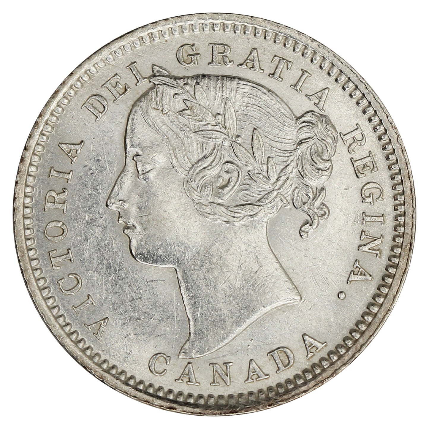 1899 Large 9's Canada 10-cents Almost Uncirculated (AU50) $